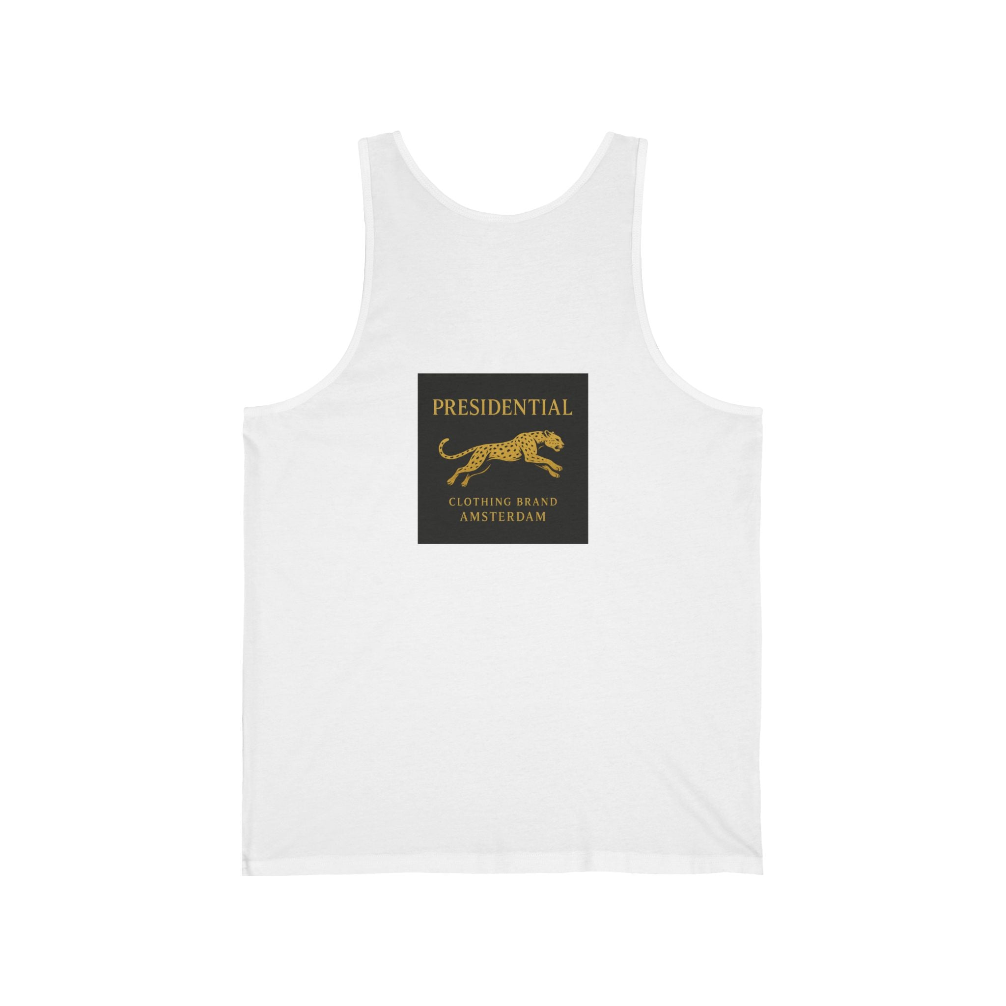 Floral & Presidential Graphic Tank Top — Minimal Flower and Bold Emblem Jersey Tank