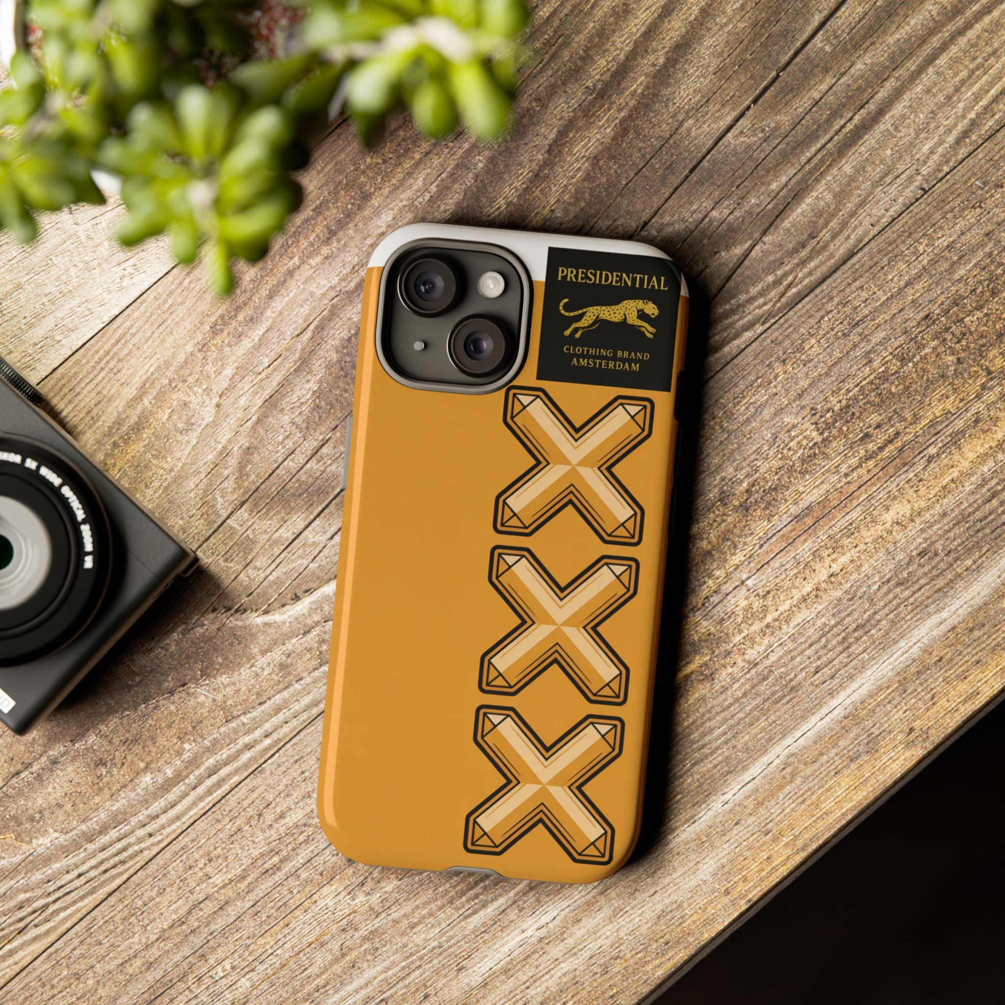 Amsterdam XXX Gold Tough Phone Case – Presidential Lion Design