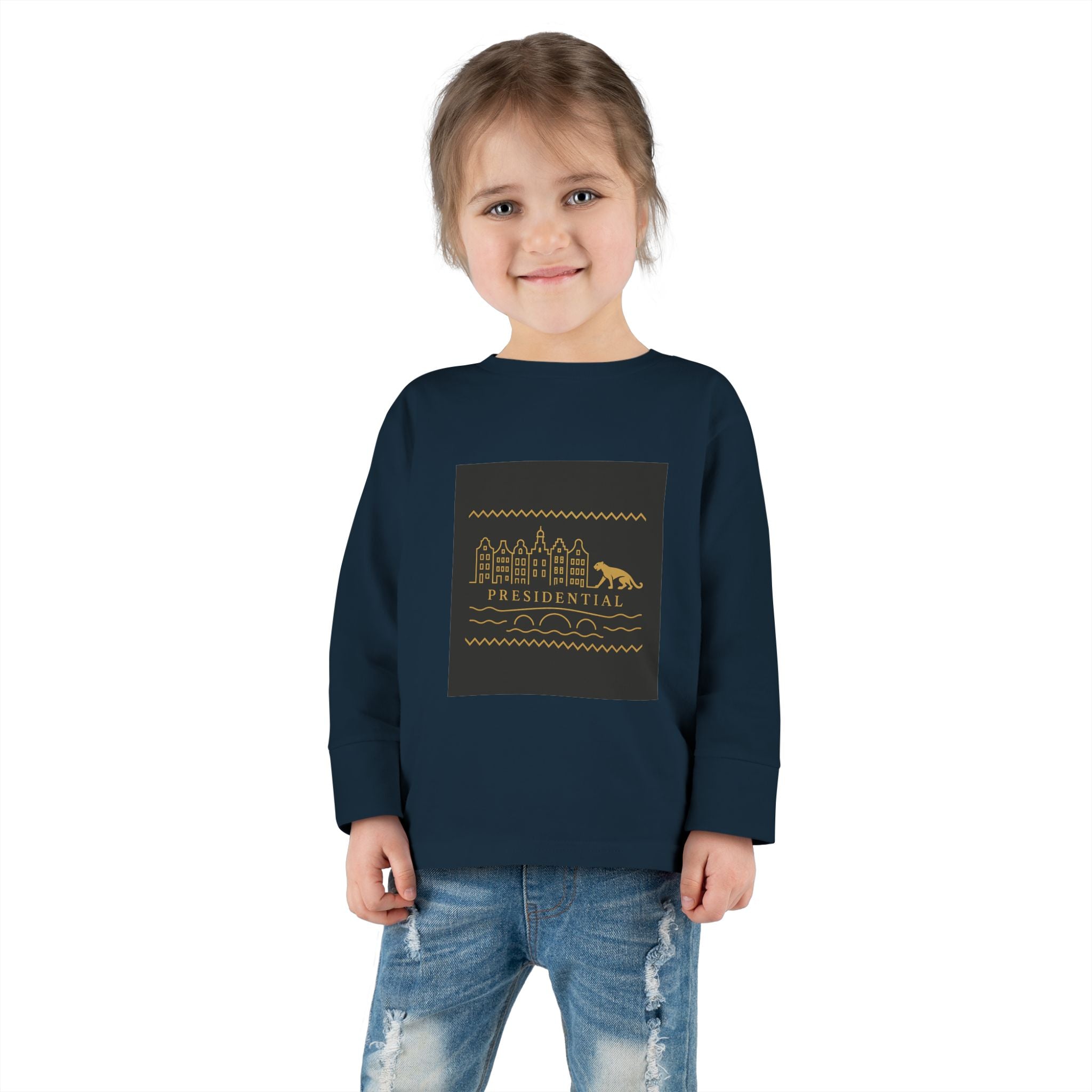 Presidential Leopard Toddler Long Sleeve Tee