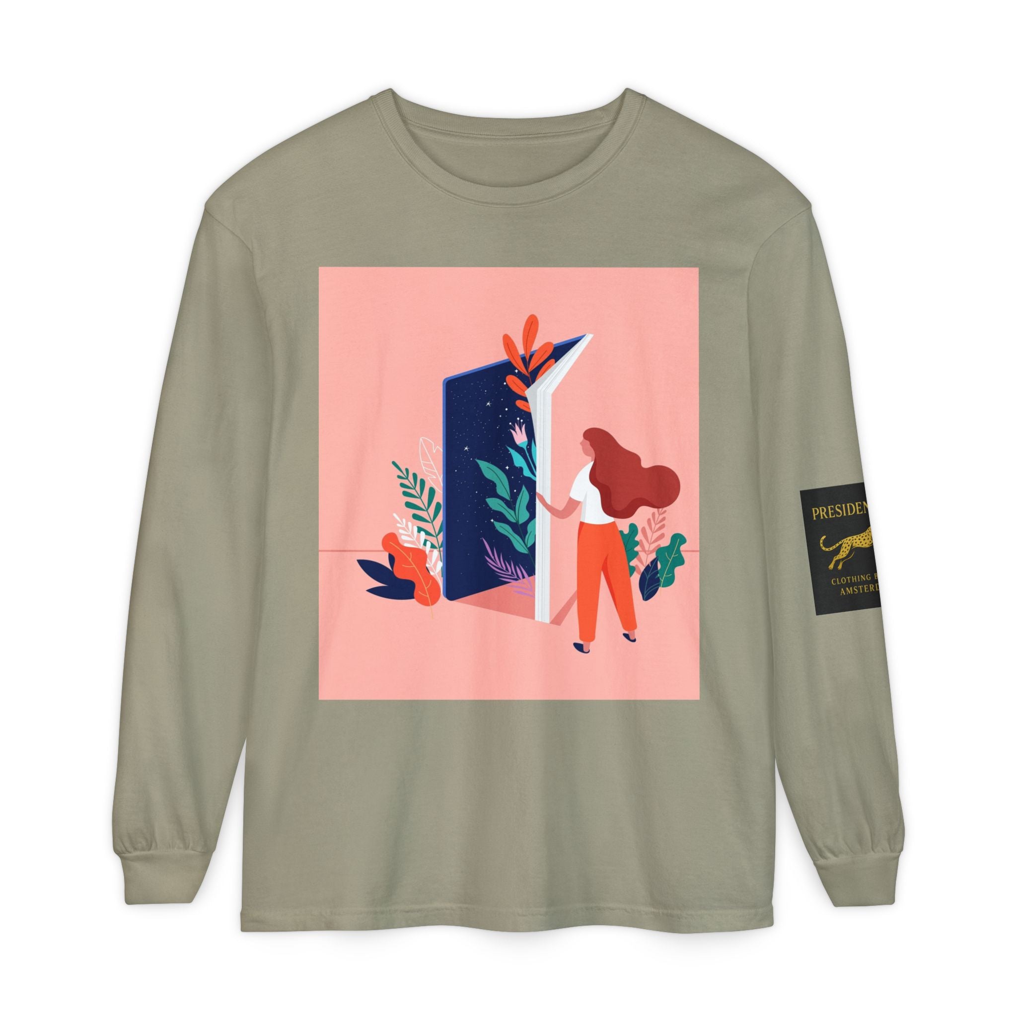 Long Sleeve T-Shirt — Modern Botanical Illustrated Graphic
