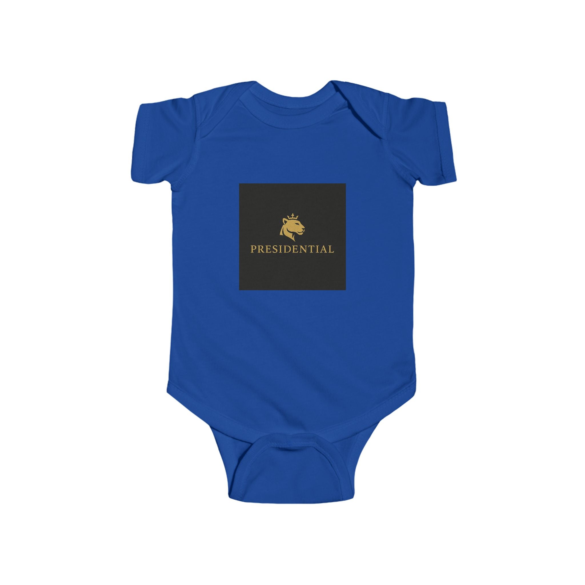 Infant Bodysuit - 'President-Real' Gold Logo Baby One-Piece