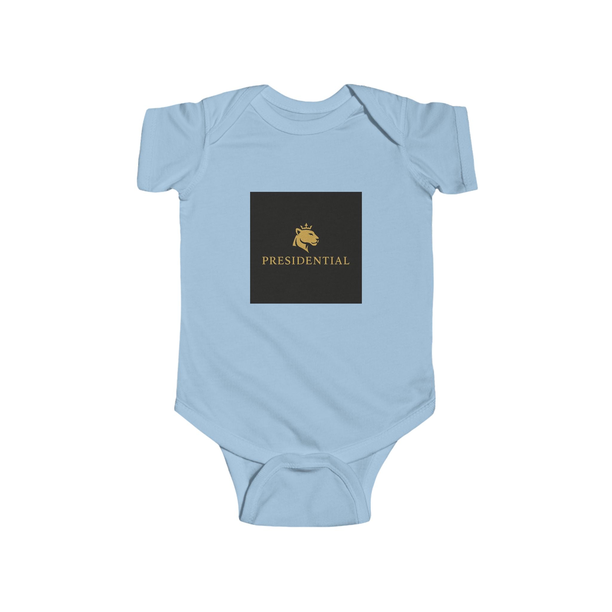 Infant Bodysuit - 'President-Real' Gold Logo Baby One-Piece