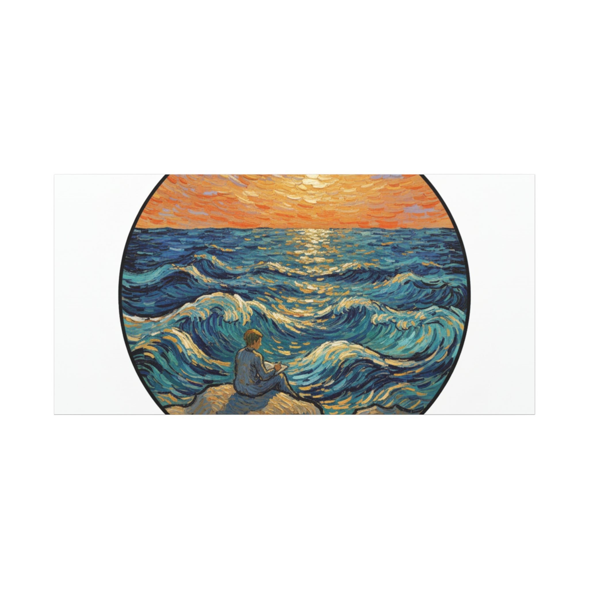 Presidential Sunset Figure Canvas — Ocean Edition