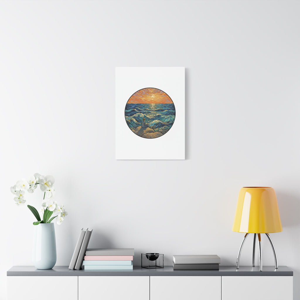 Presidential Sunset Figure Canvas — Ocean Edition