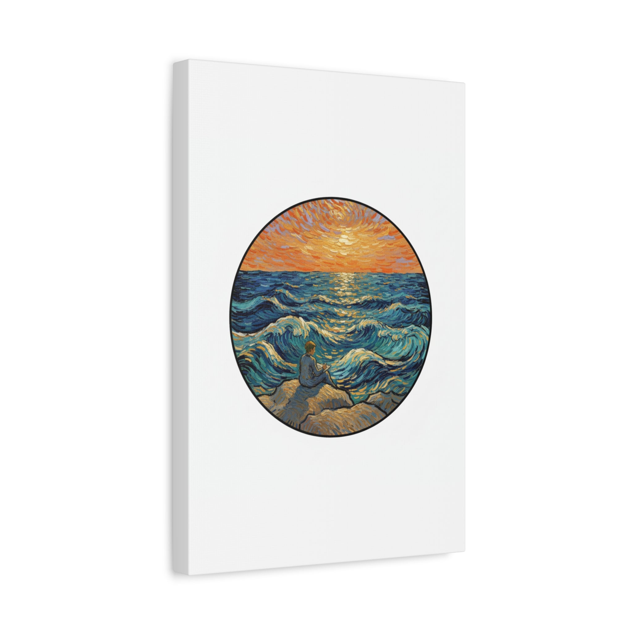 Presidential Sunset Figure Canvas — Ocean Edition
