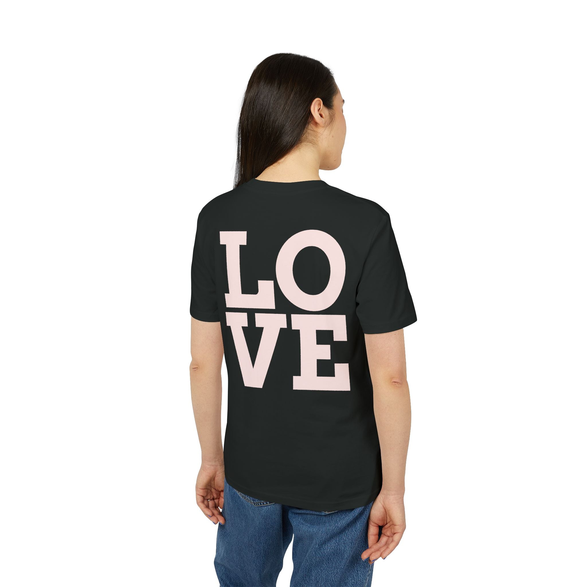 Daisy Love Graphic T-Shirt — Pink Floral Front Daisy with 'LOVE' Back Print