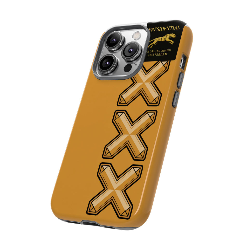 Amsterdam XXX Gold Tough Phone Case – Presidential Lion Design