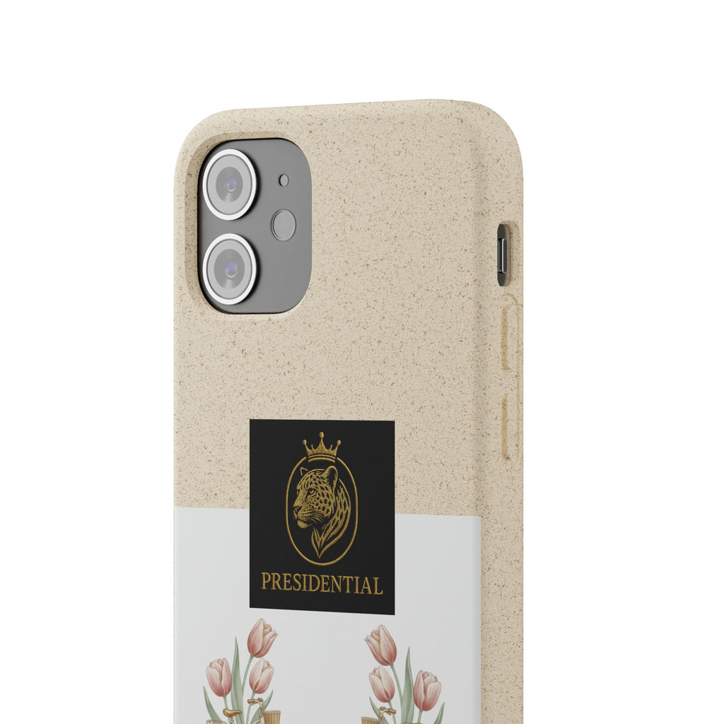 Biodegradable Phone Case — Presidential Lion Crest with Floral Wreath