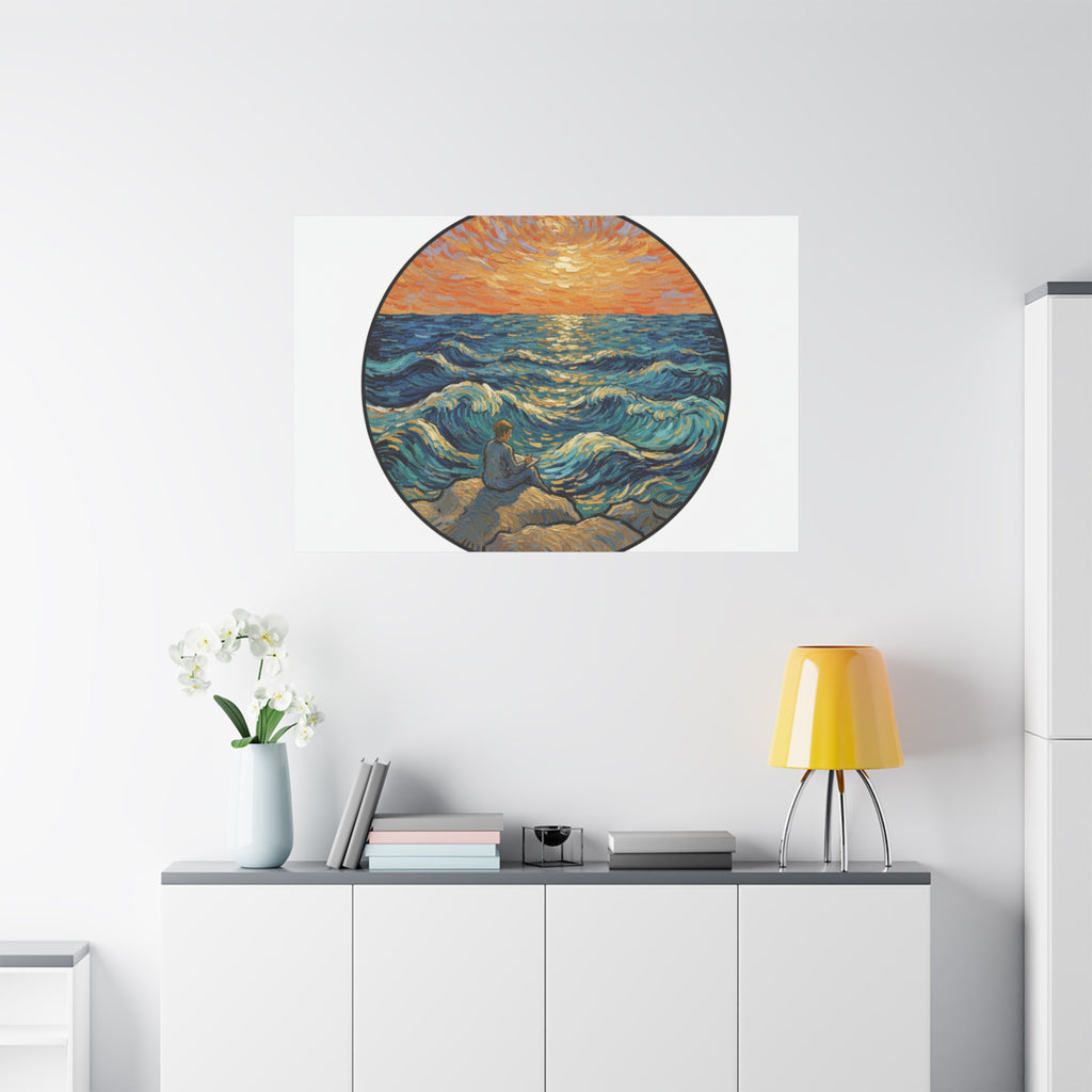 Presidential Sunset Figure Canvas — Ocean Edition