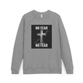 No Fear Cross Sweatshirt — Christian Faith Graphic Raglan