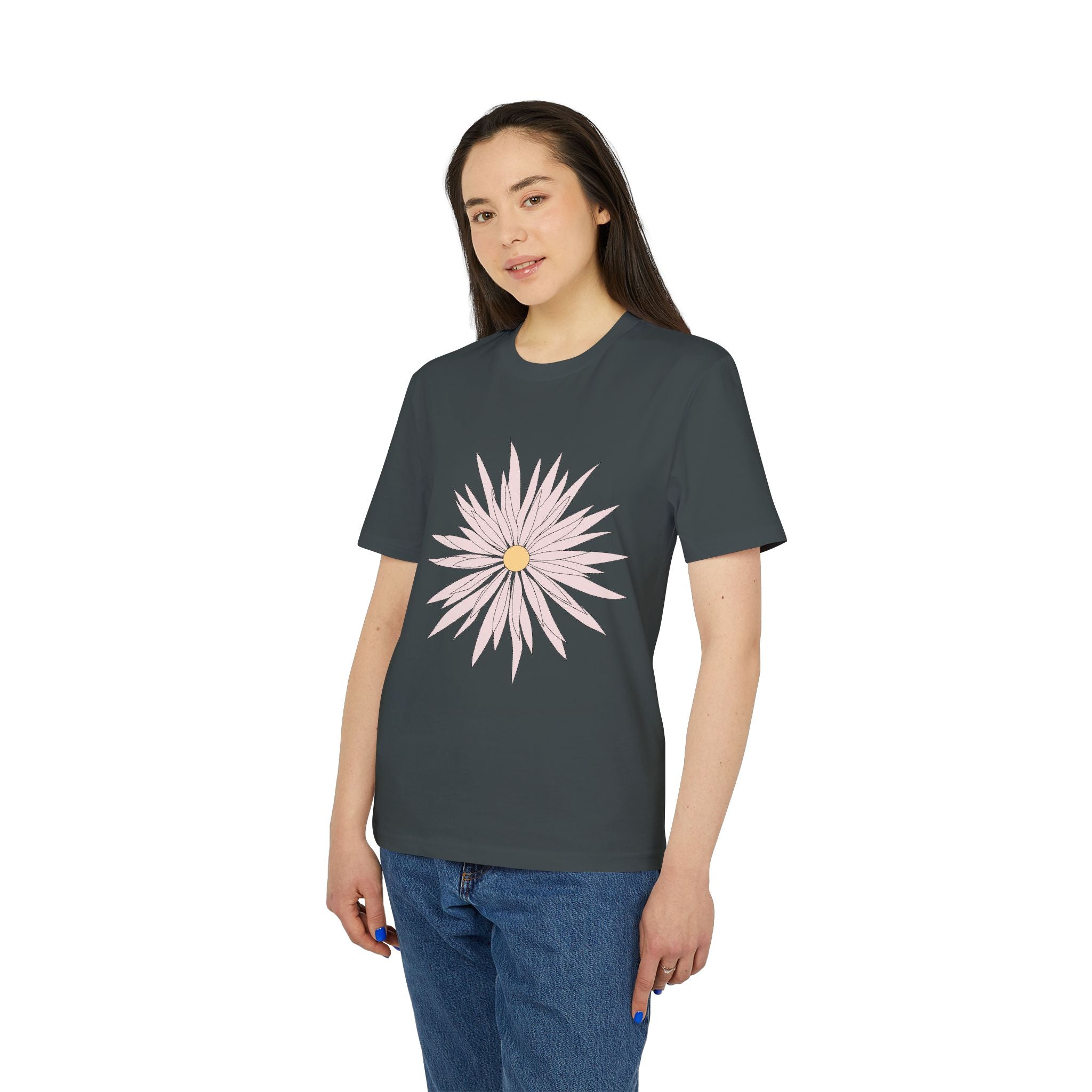 Daisy Love Graphic T-Shirt — Pink Floral Front Daisy with 'LOVE' Back Print