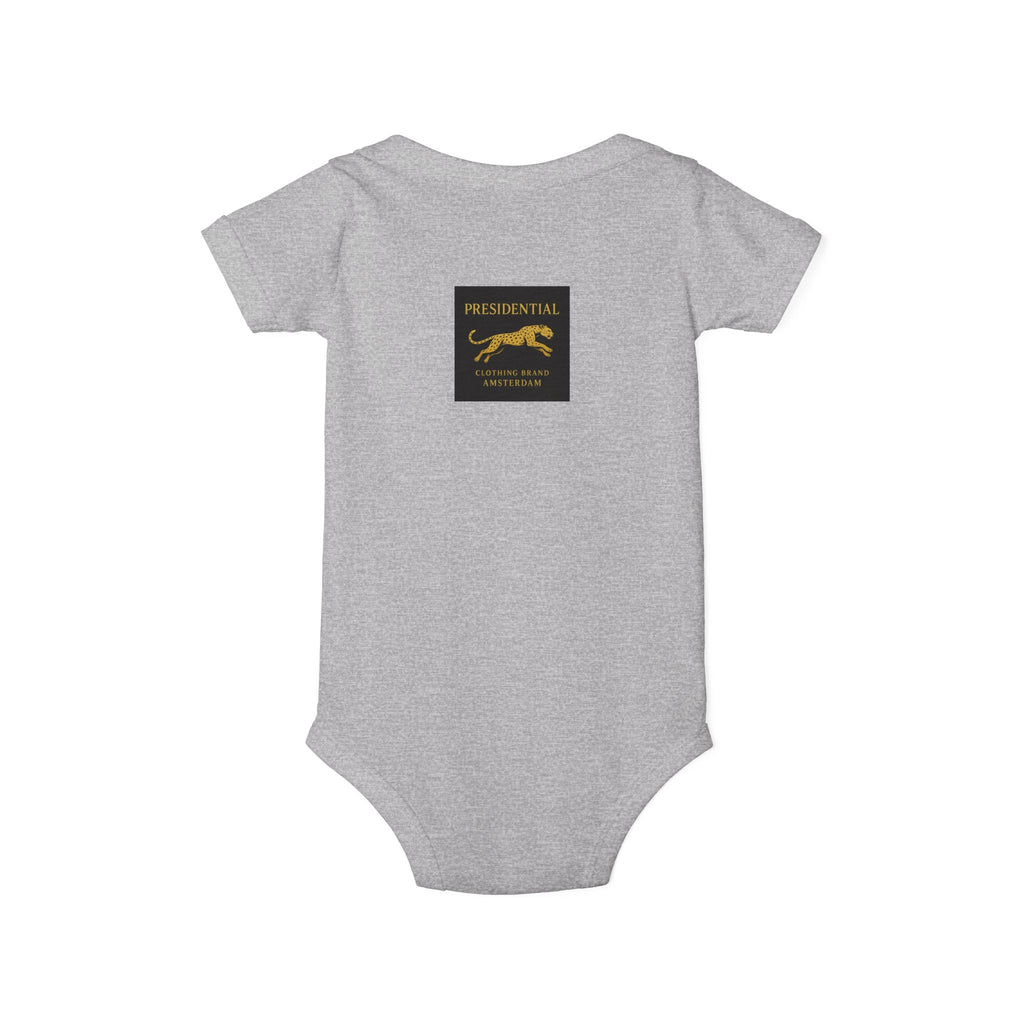 Infant One-Piece Bodysuit — 'Presidential' Gold Lion Logo Baby Bodysuit