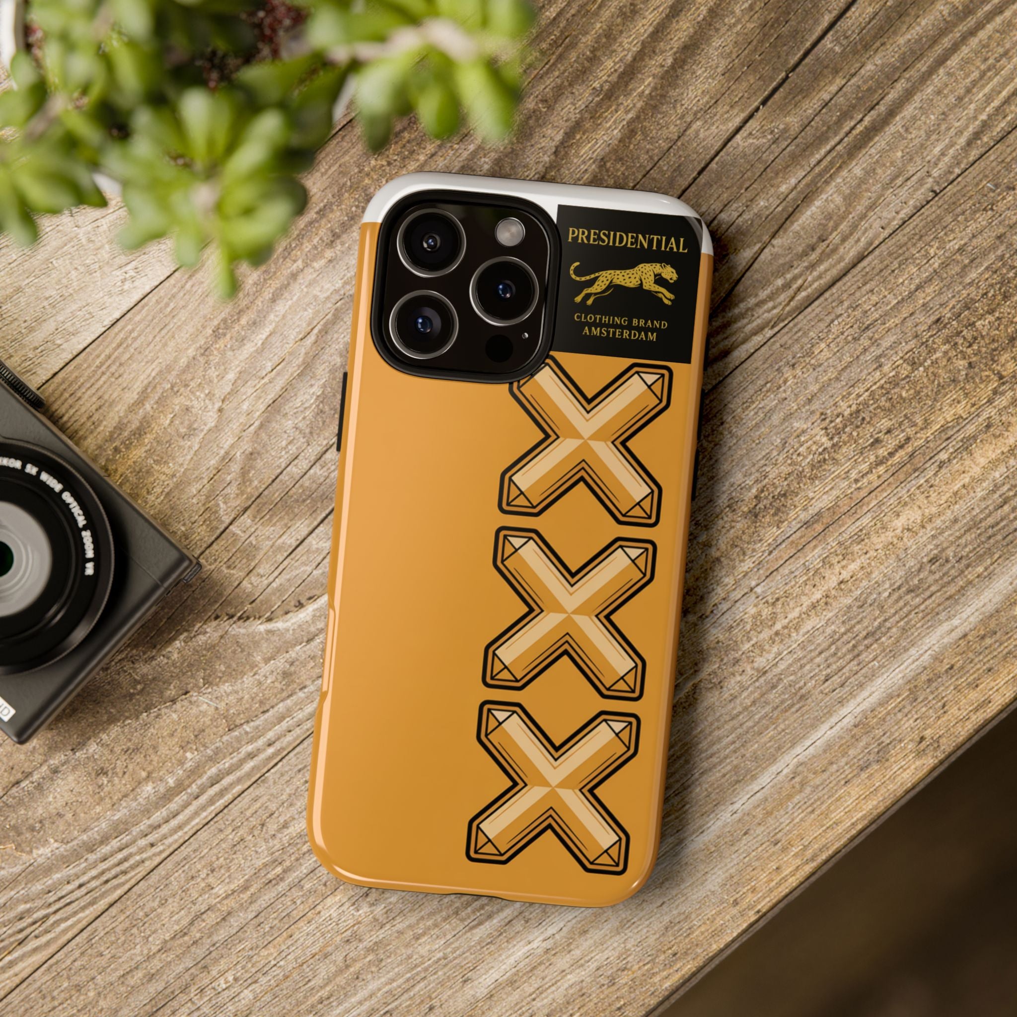 Amsterdam XXX Gold Tough Phone Case – Presidential Lion Design