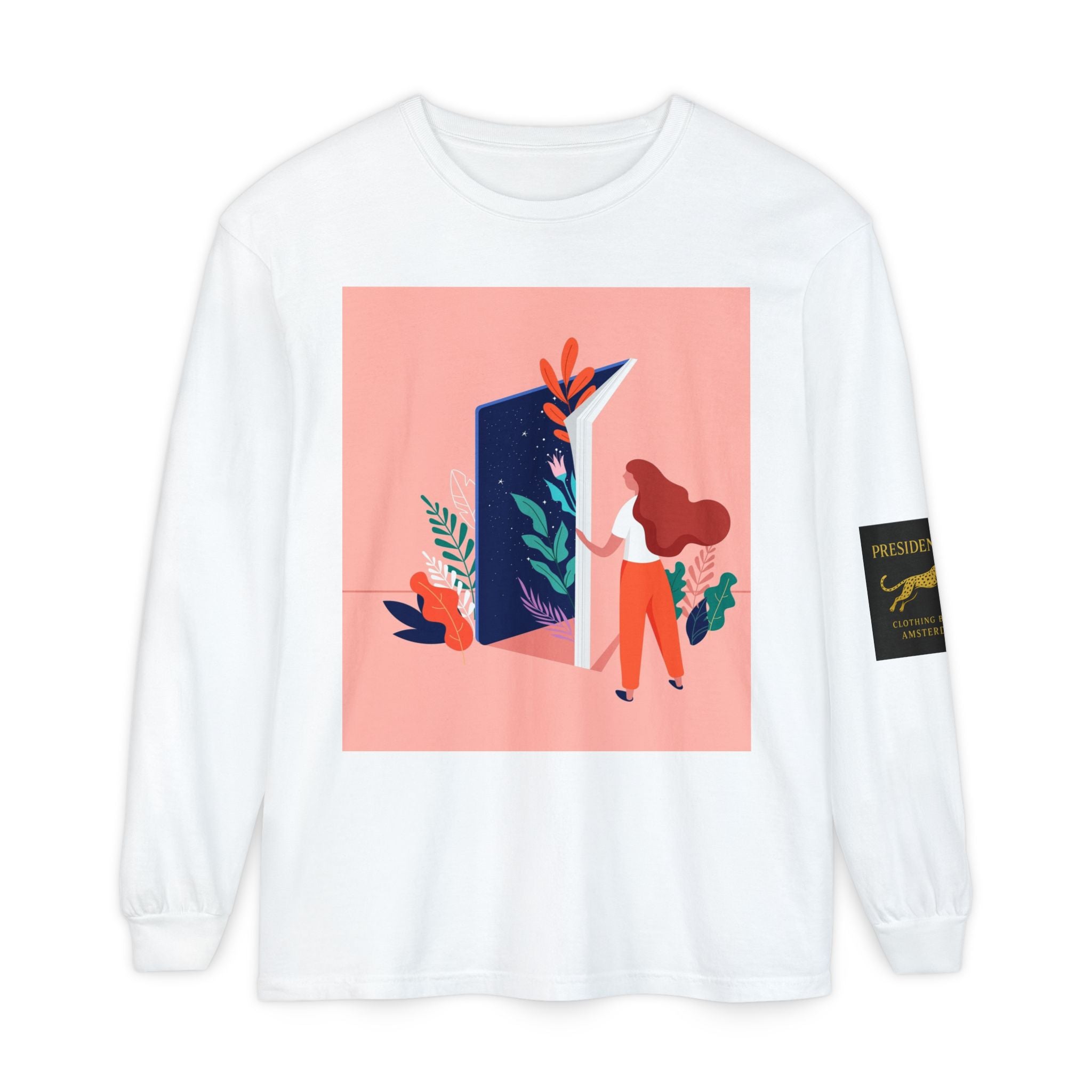 Long Sleeve T-Shirt — Modern Botanical Illustrated Graphic