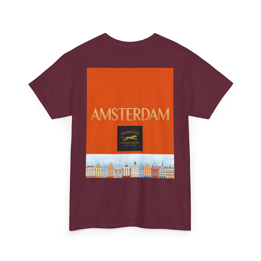 Amsterdam Tulip Graphic Tee — Vintage Cityscape Travel T‑Shirt
