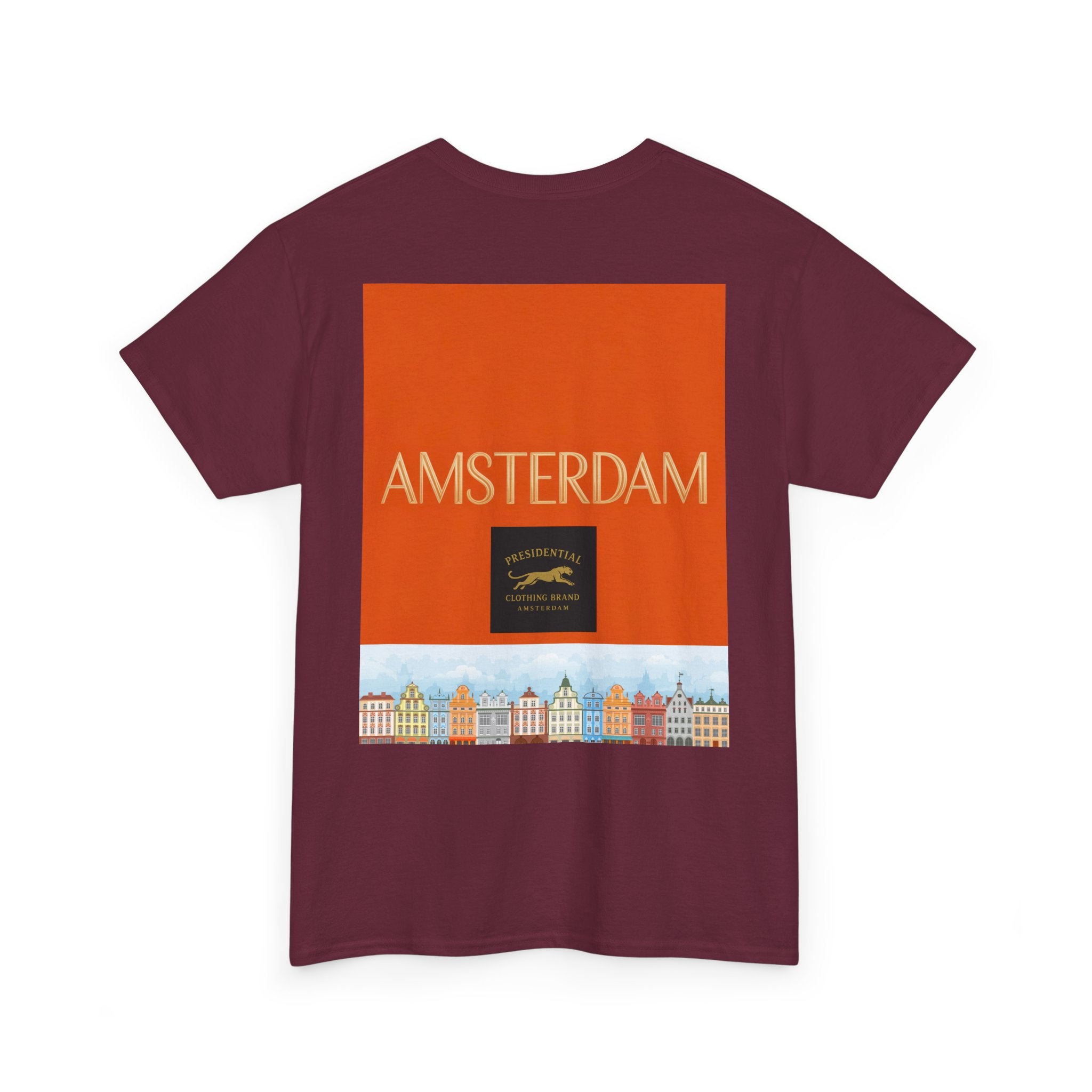 Amsterdam Tulip Graphic Tee — Vintage Cityscape Travel T‑Shirt