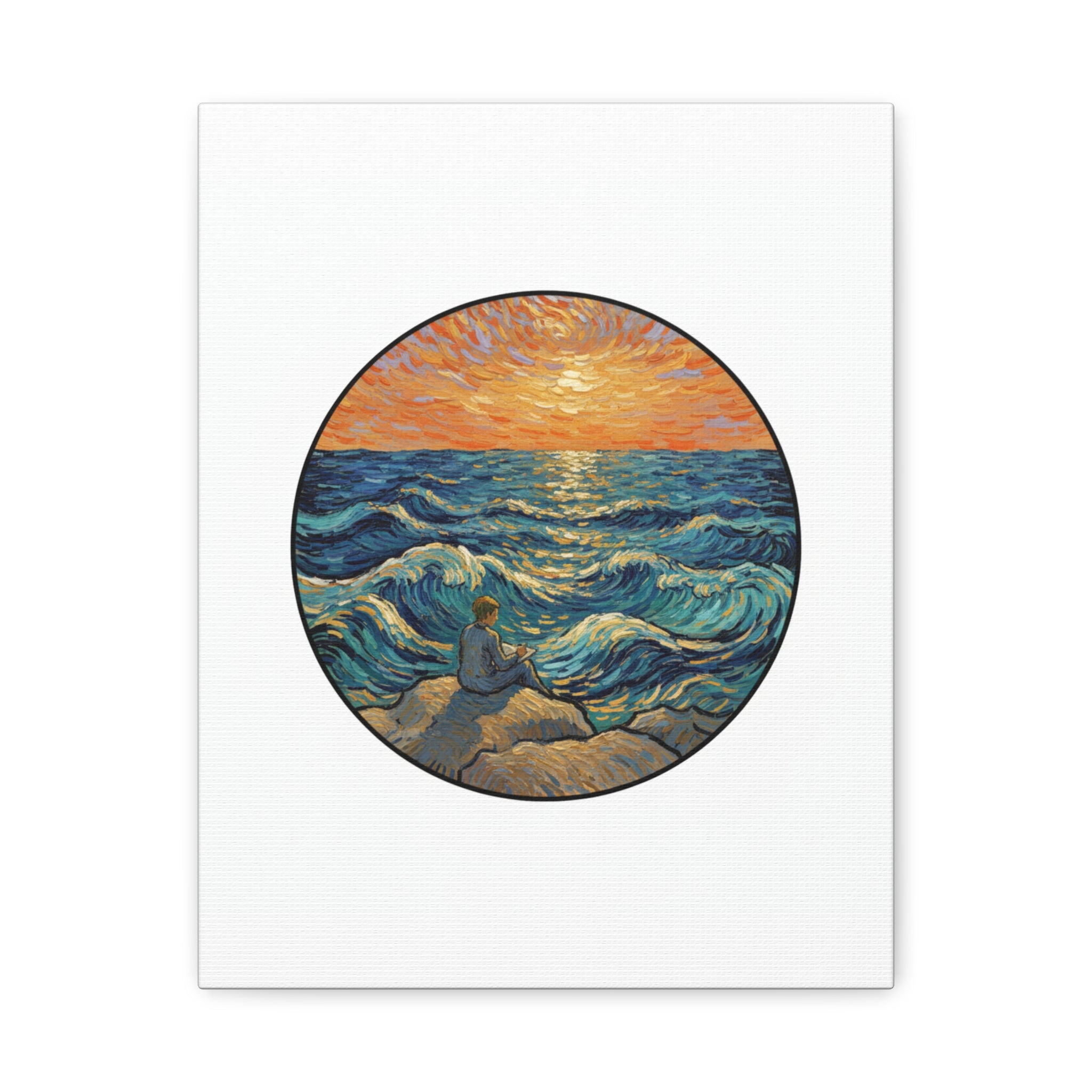 Presidential Sunset Figure Canvas — Ocean Edition