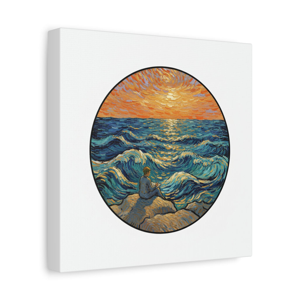 Presidential Sunset Figure Canvas — Ocean Edition