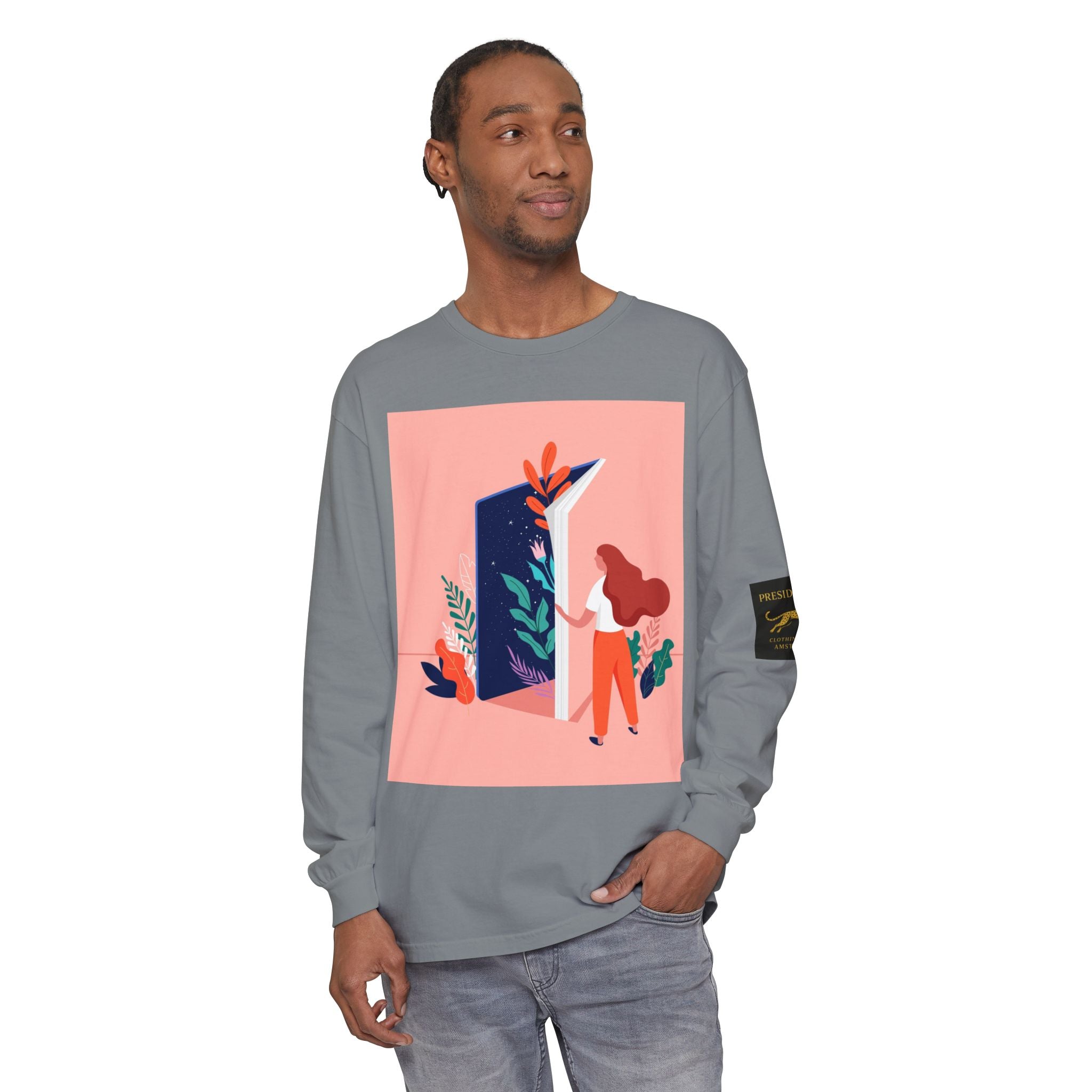 Long Sleeve T-Shirt — Modern Botanical Illustrated Graphic