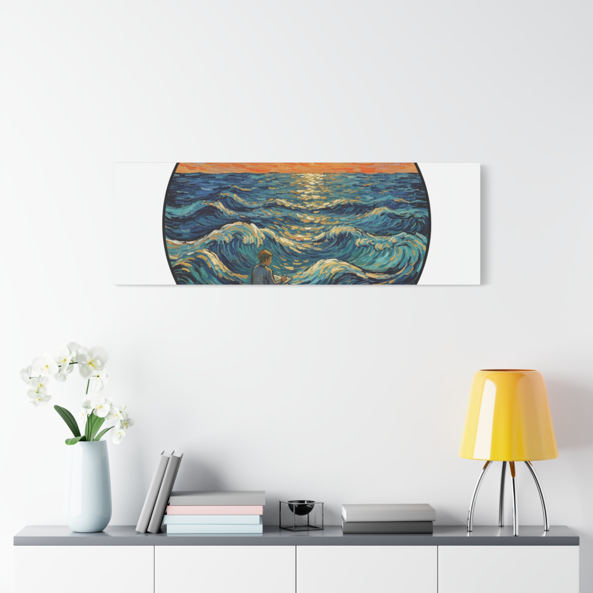 Presidential Sunset Figure Canvas — Ocean Edition