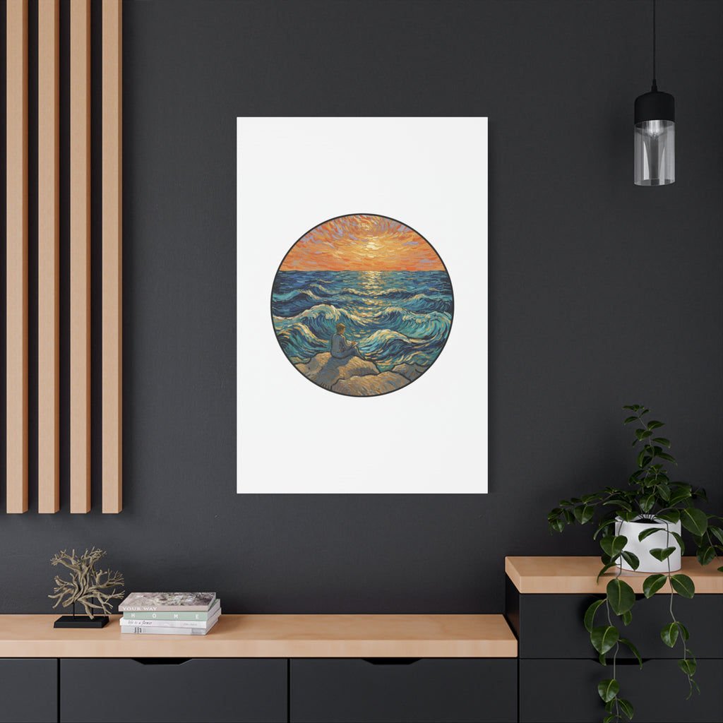 Presidential Sunset Figure Canvas — Ocean Edition