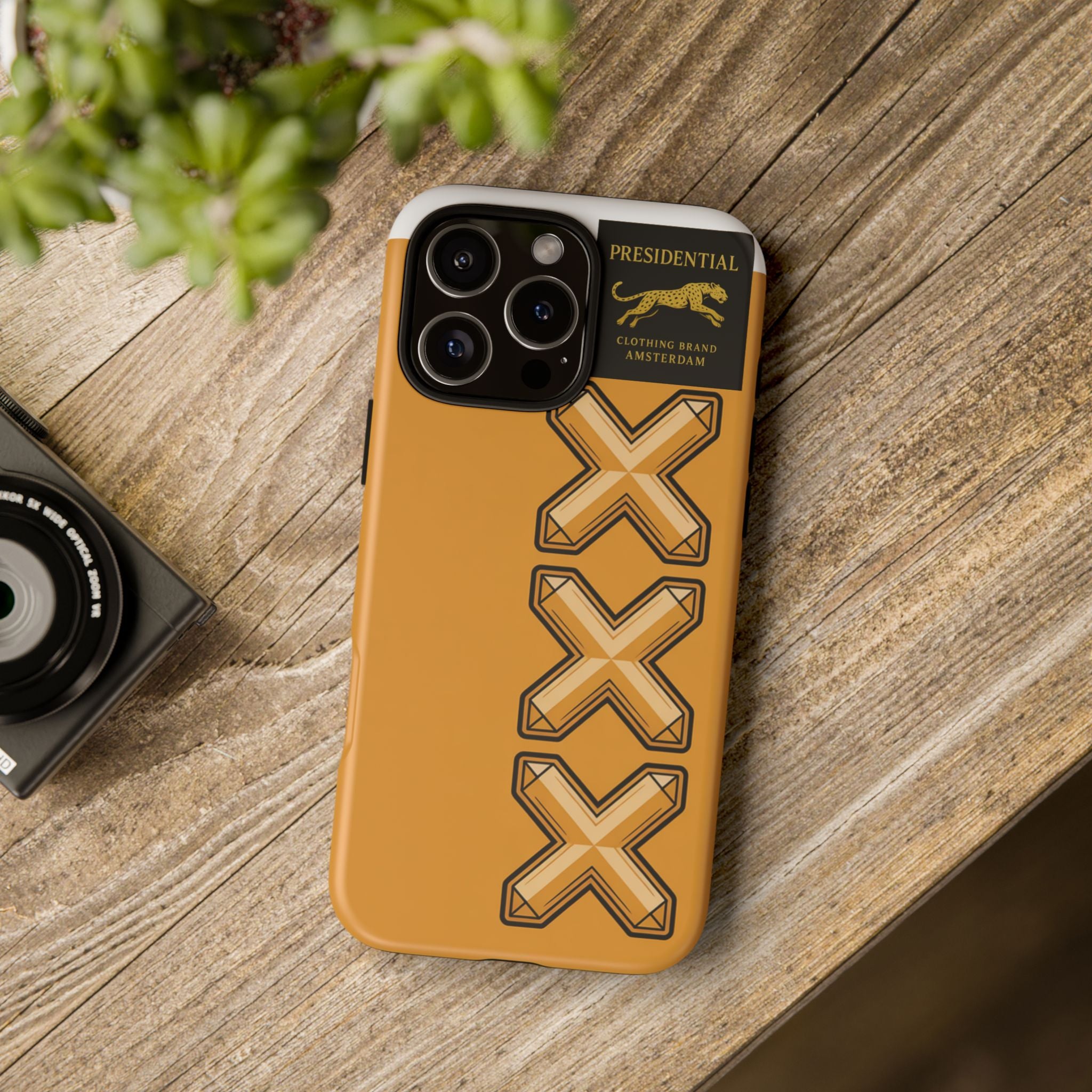Amsterdam XXX Gold Tough Phone Case – Presidential Lion Design