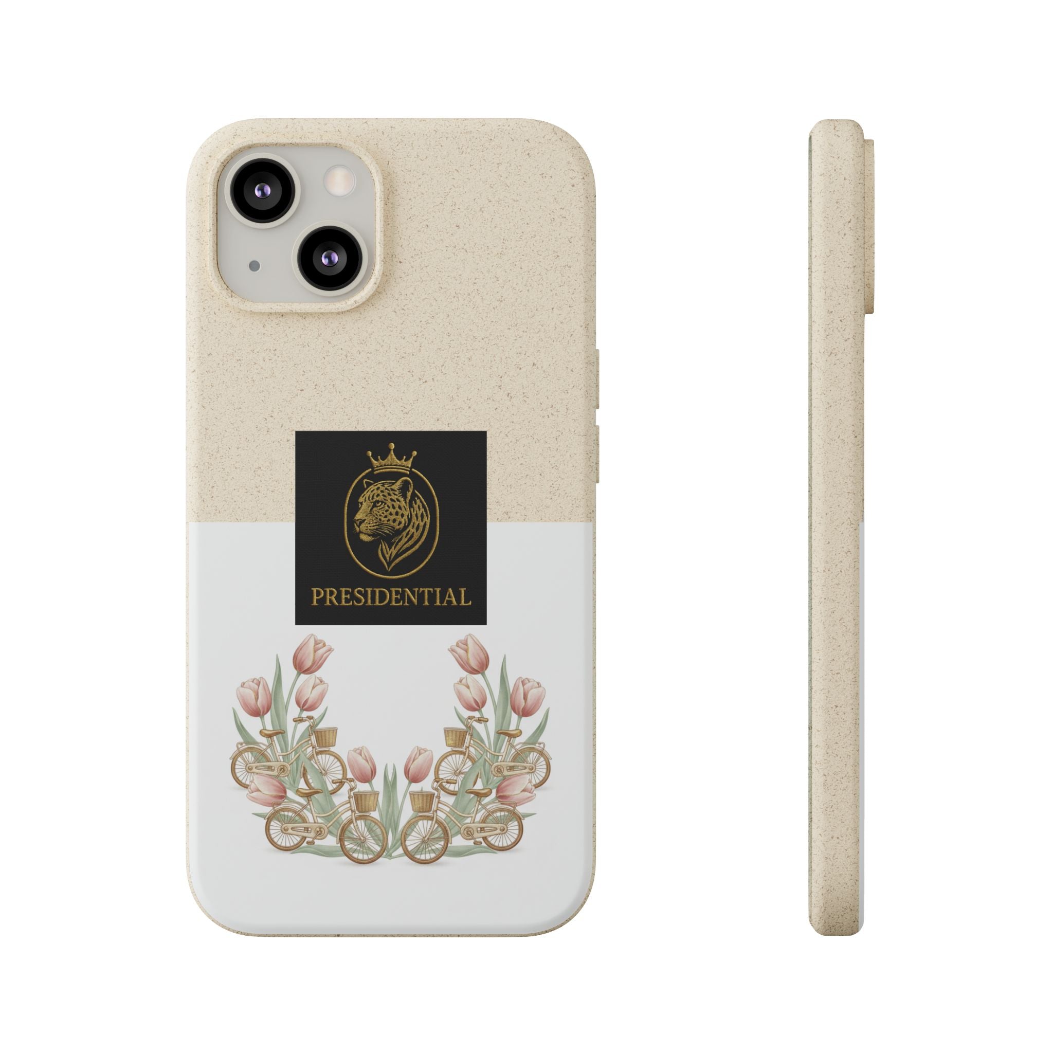 Biodegradable Phone Case — Presidential Lion Crest with Floral Wreath
