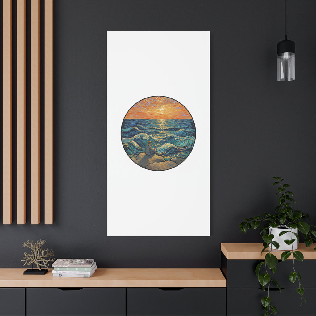 Presidential Sunset Figure Canvas — Ocean Edition