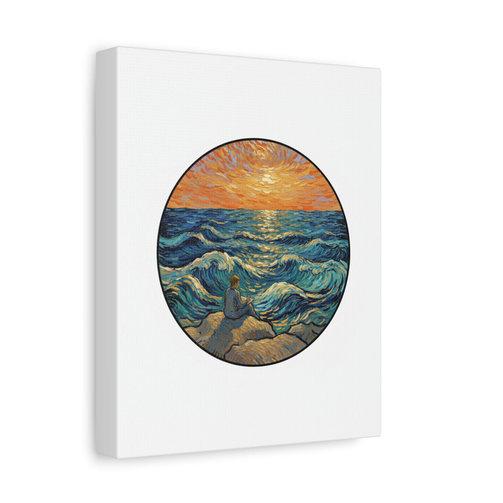 Presidential Sunset Figure Canvas — Ocean Edition