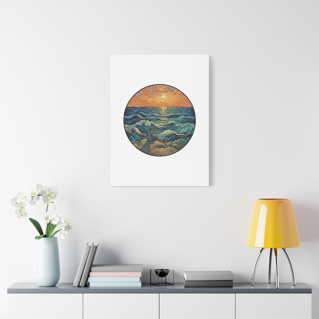 Presidential Sunset Figure Canvas — Ocean Edition