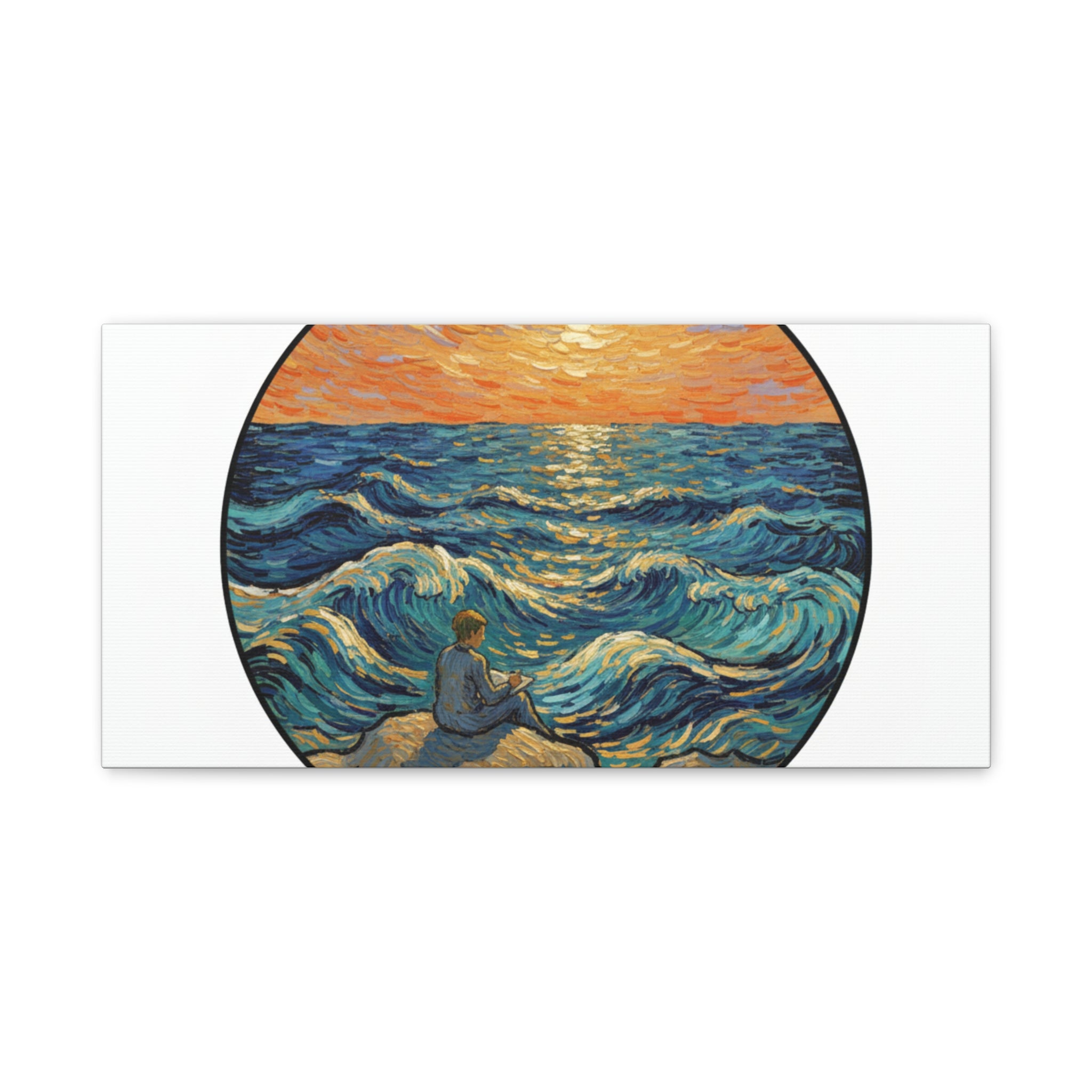 Presidential Sunset Figure Canvas — Ocean Edition