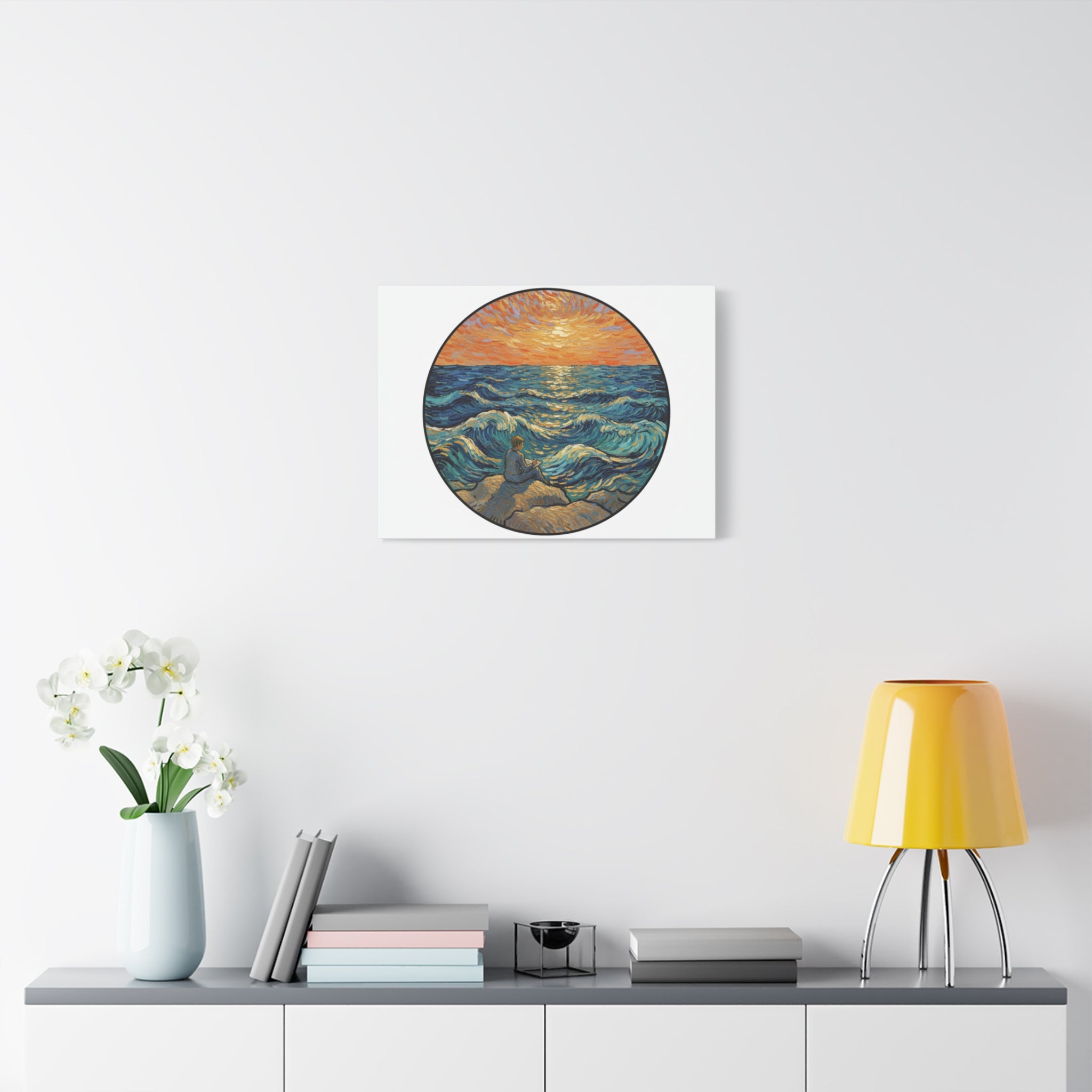 Presidential Sunset Figure Canvas — Ocean Edition