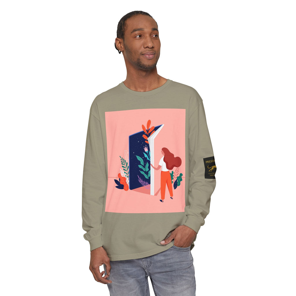 Long Sleeve T-Shirt — Modern Botanical Illustrated Graphic