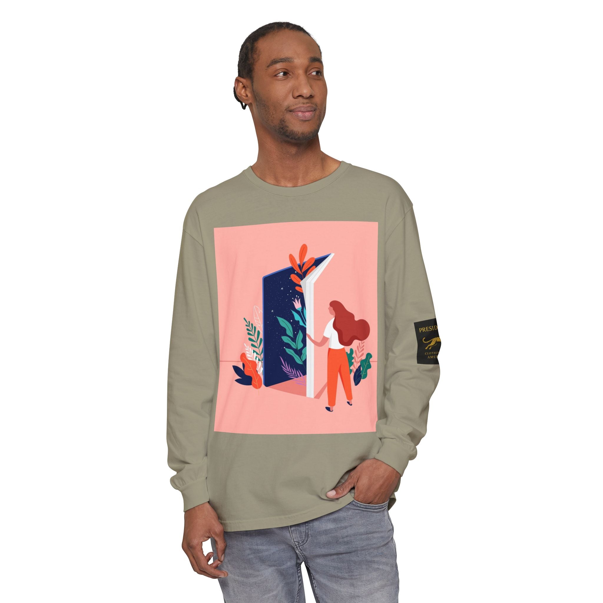 Long Sleeve T-Shirt — Modern Botanical Illustrated Graphic