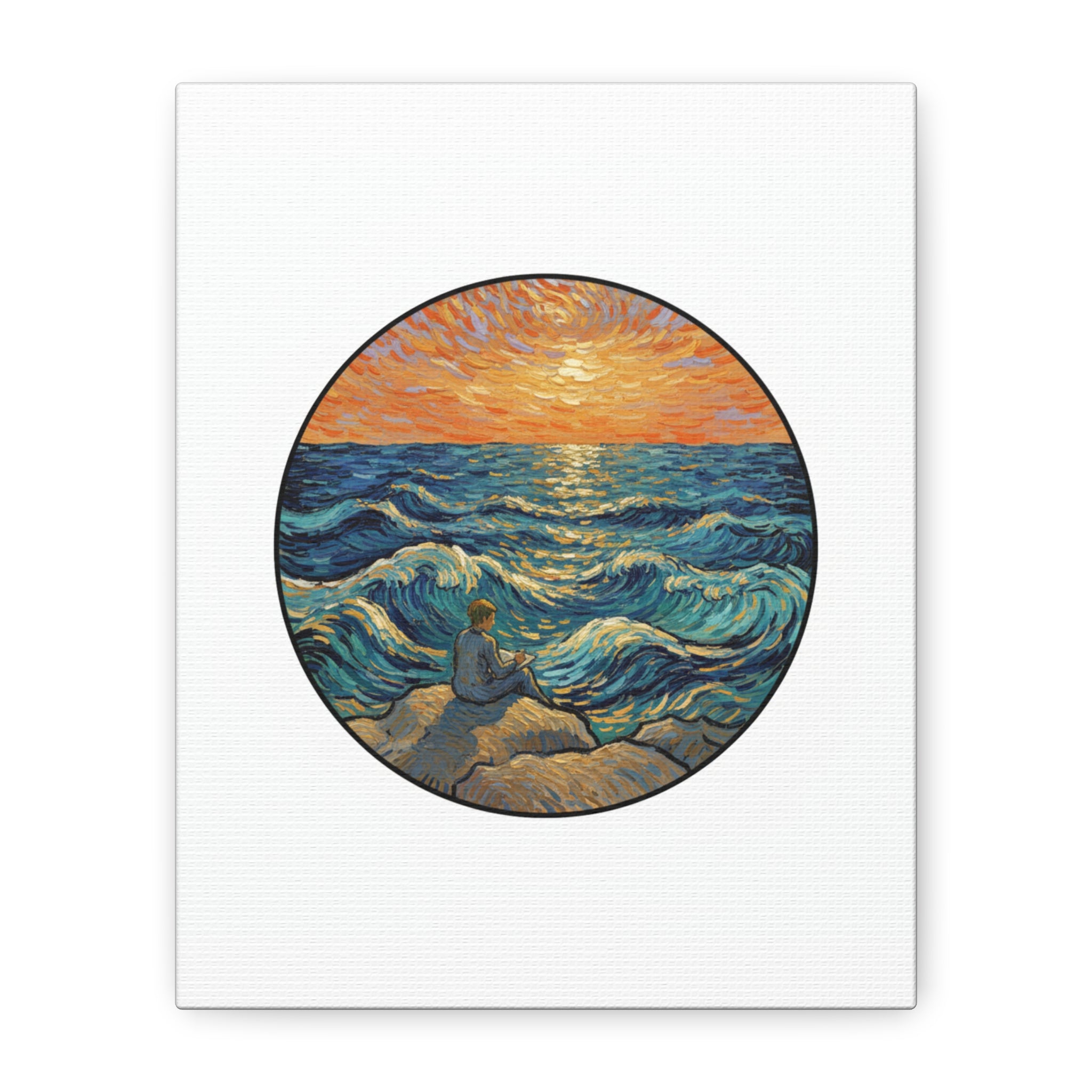 Presidential Sunset Figure Canvas — Ocean Edition