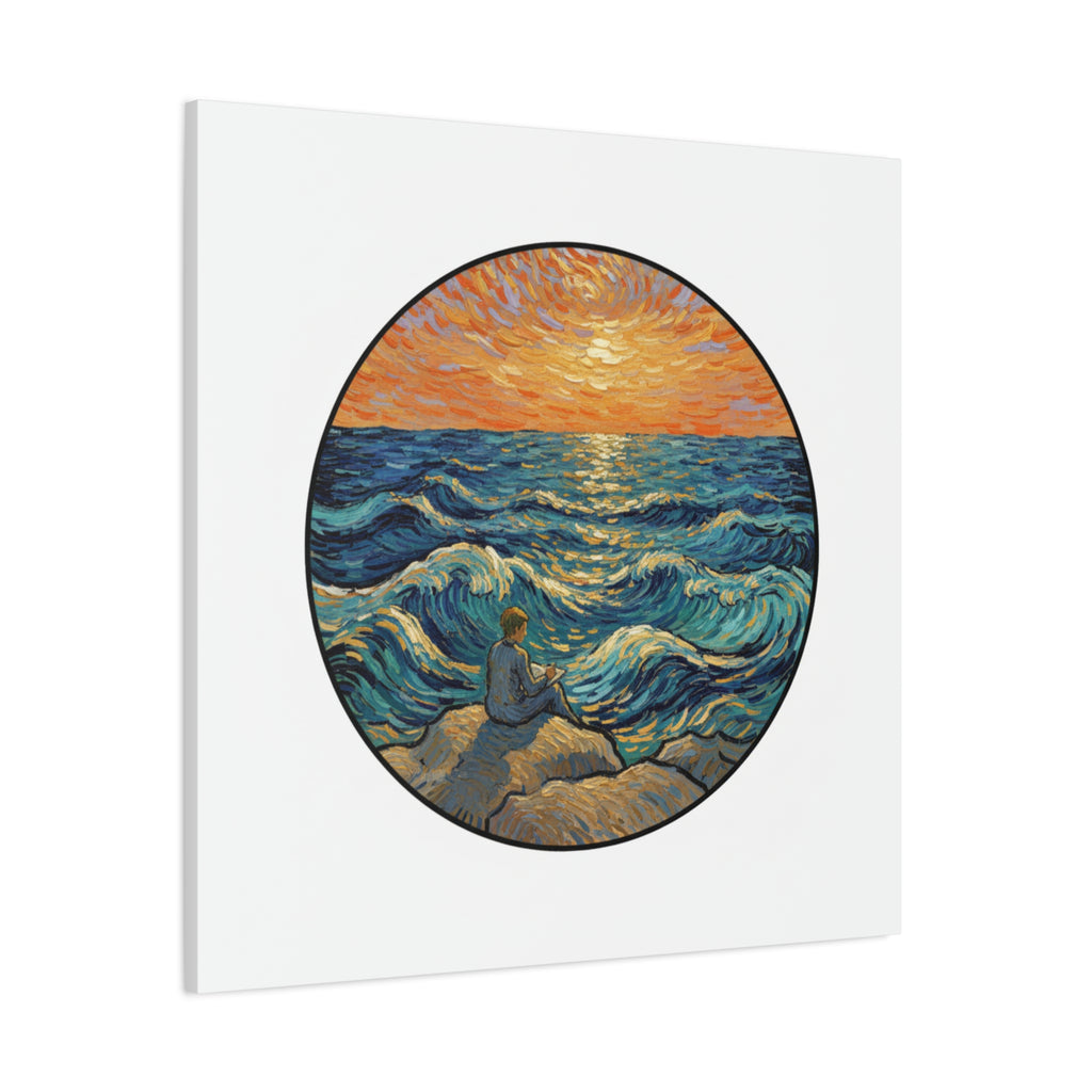 Presidential Sunset Figure Canvas — Ocean Edition