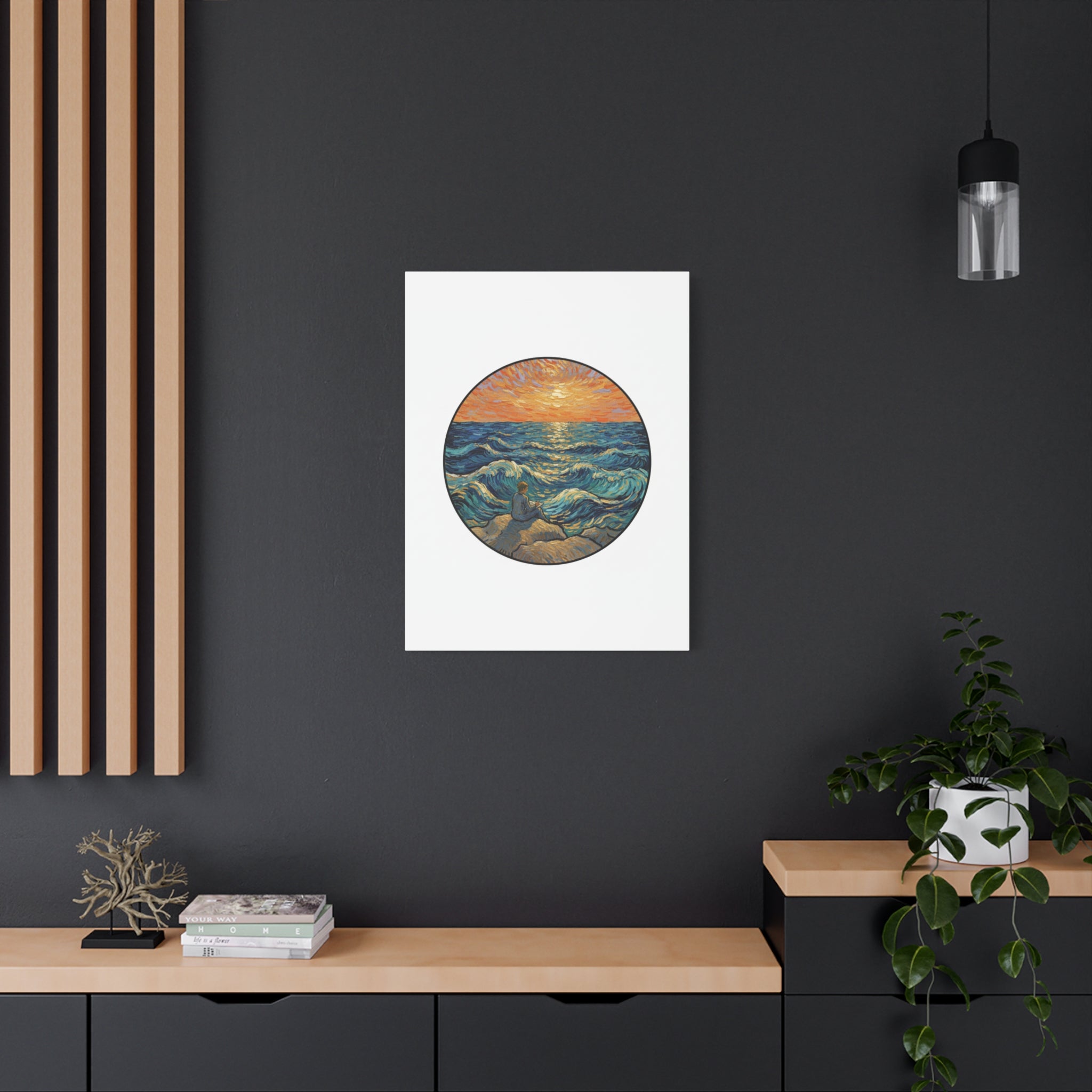 Presidential Sunset Figure Canvas — Ocean Edition