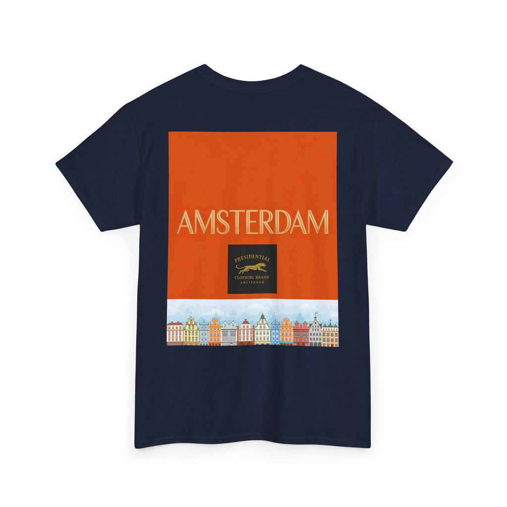 Amsterdam Tulip Graphic Tee — Vintage Cityscape Travel T‑Shirt