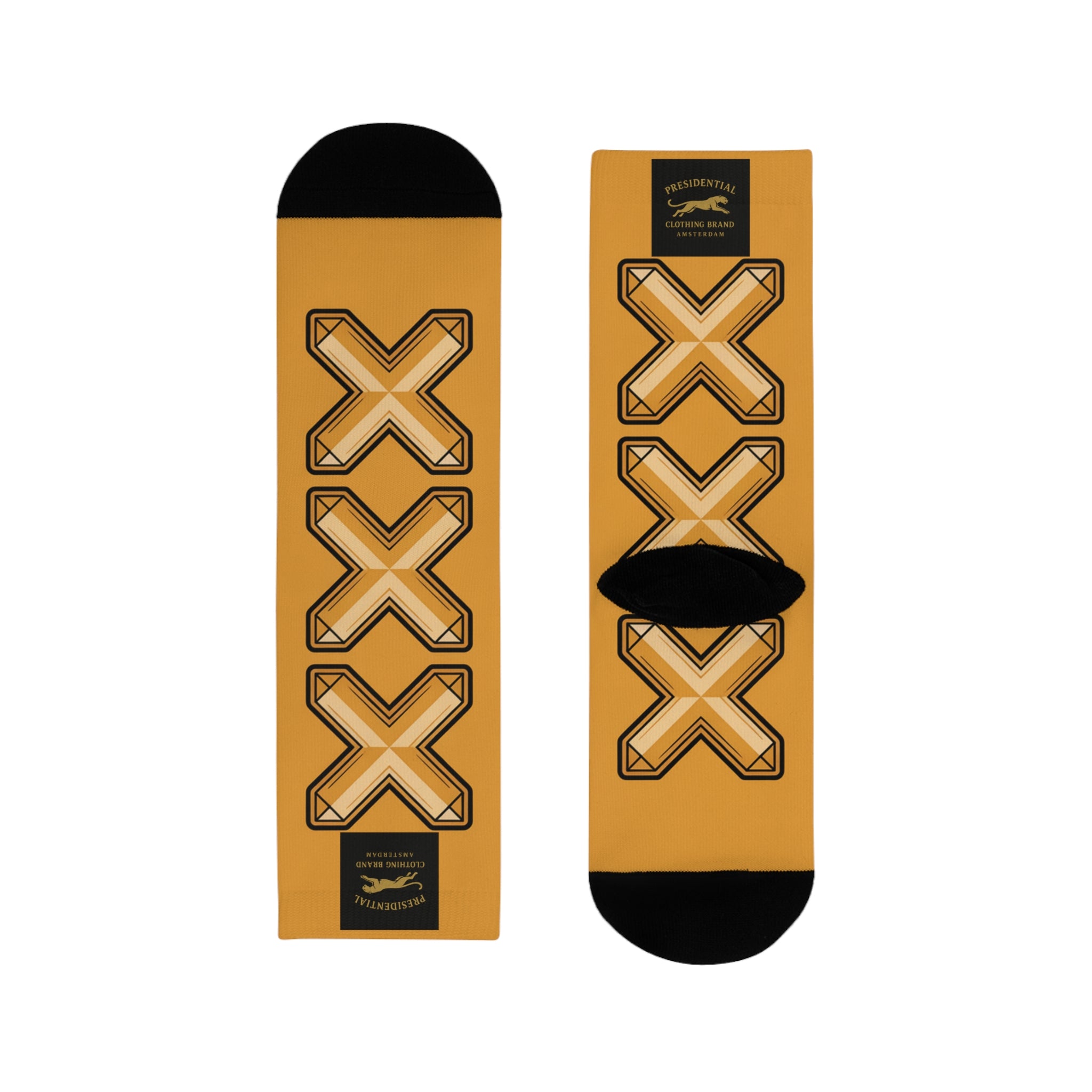 Presidential XXX Socks — Gold Pattern