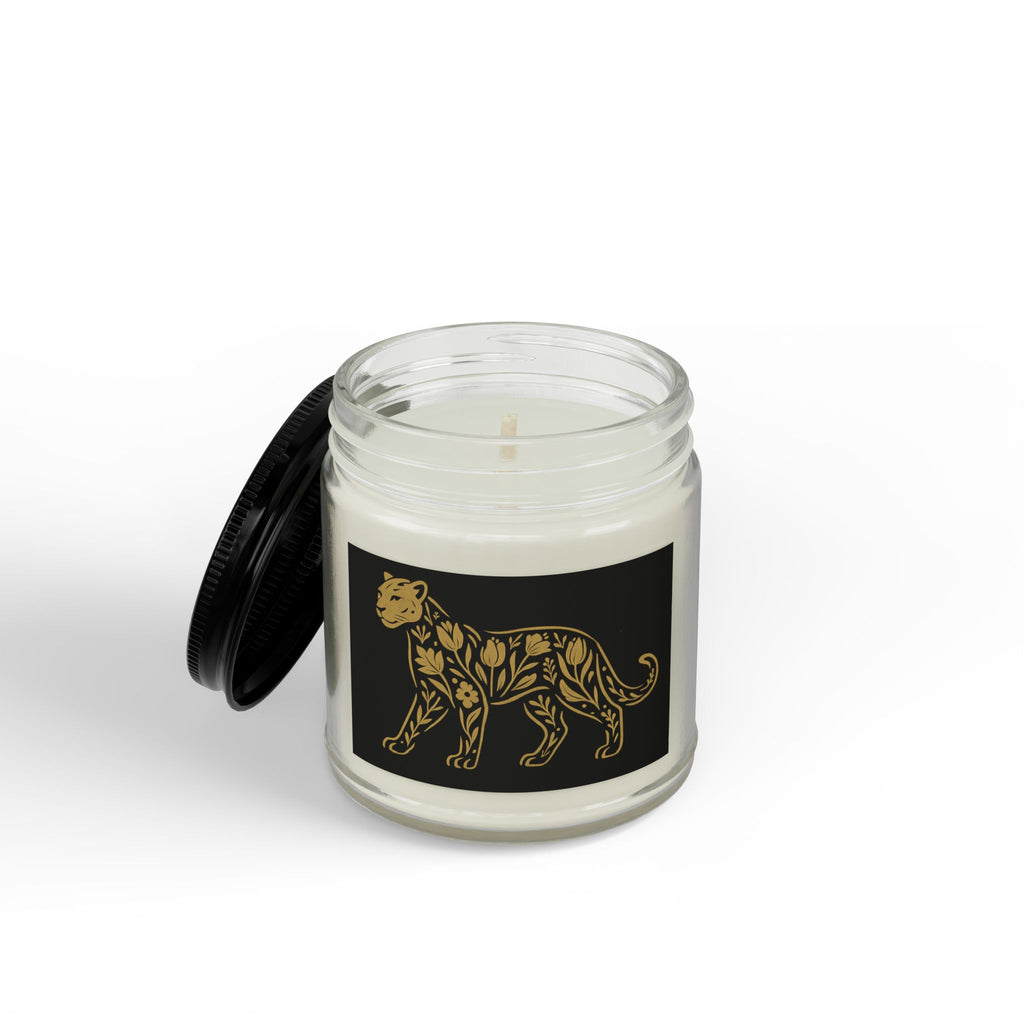 Presidential Amber Glass Candle — Golden Leopard