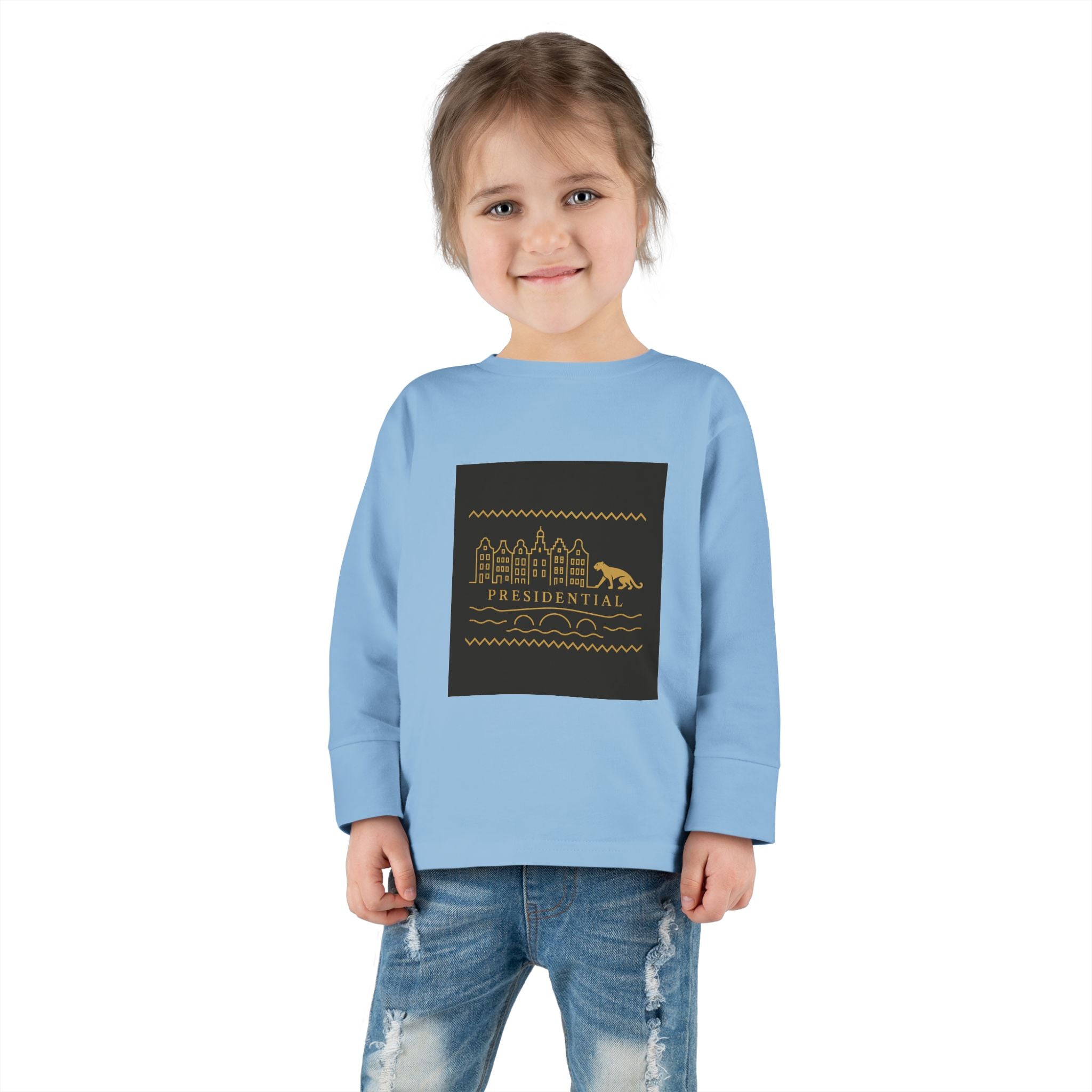 Presidential Leopard Toddler Long Sleeve Tee