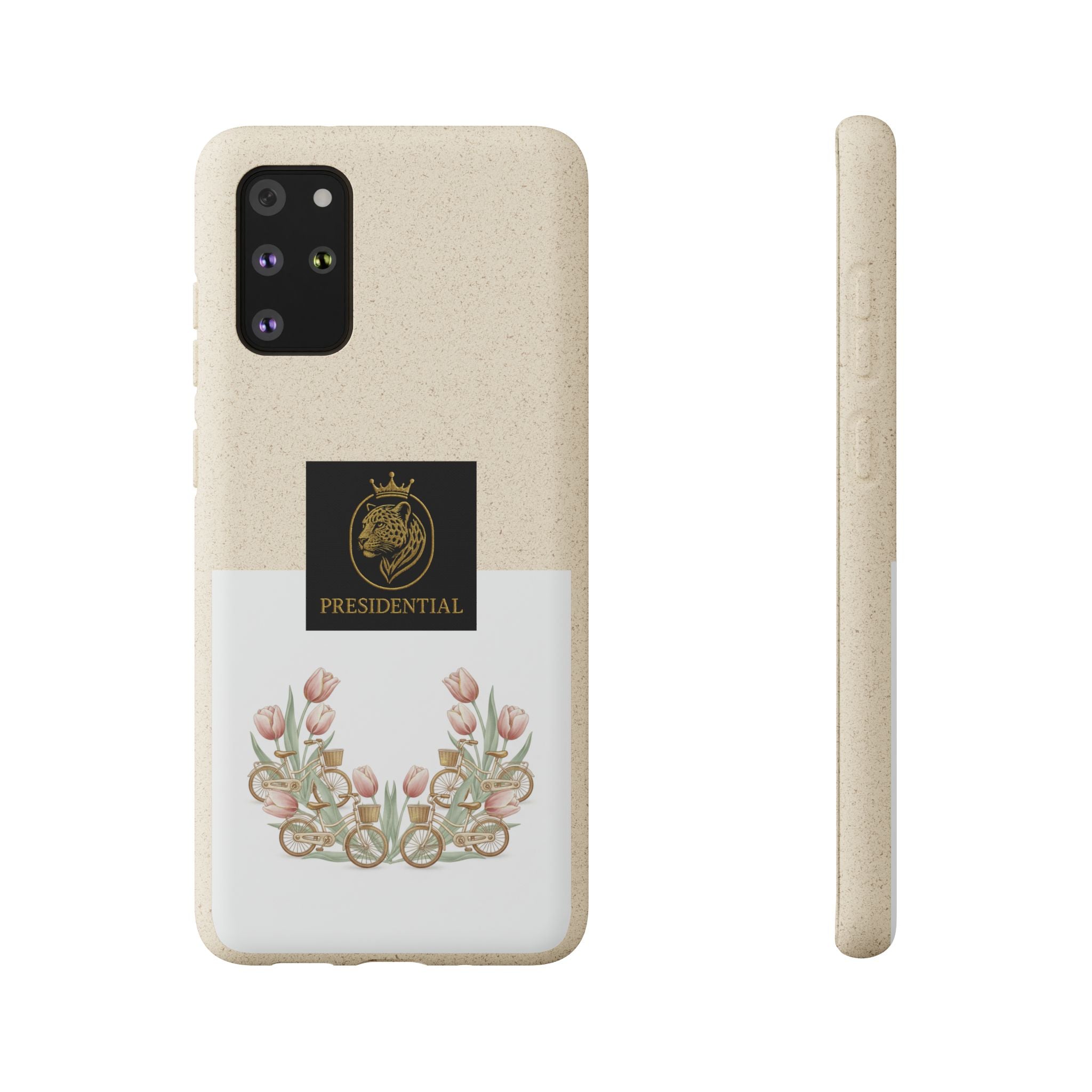 Biodegradable Phone Case — Presidential Lion Crest with Floral Wreath