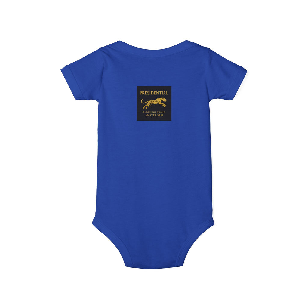 Infant One-Piece Bodysuit — 'Presidential' Gold Lion Logo Baby Bodysuit