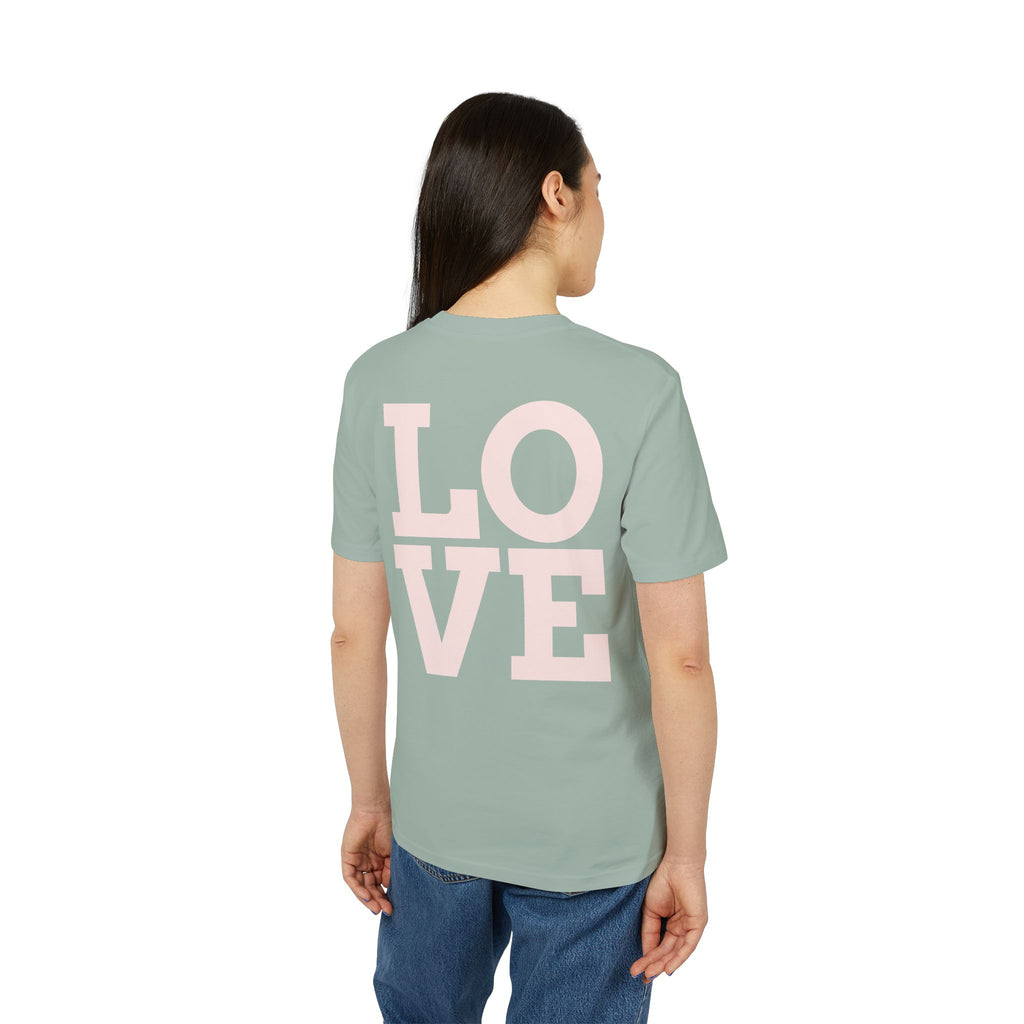 Daisy Love Graphic T-Shirt — Pink Floral Front Daisy with 'LOVE' Back Print