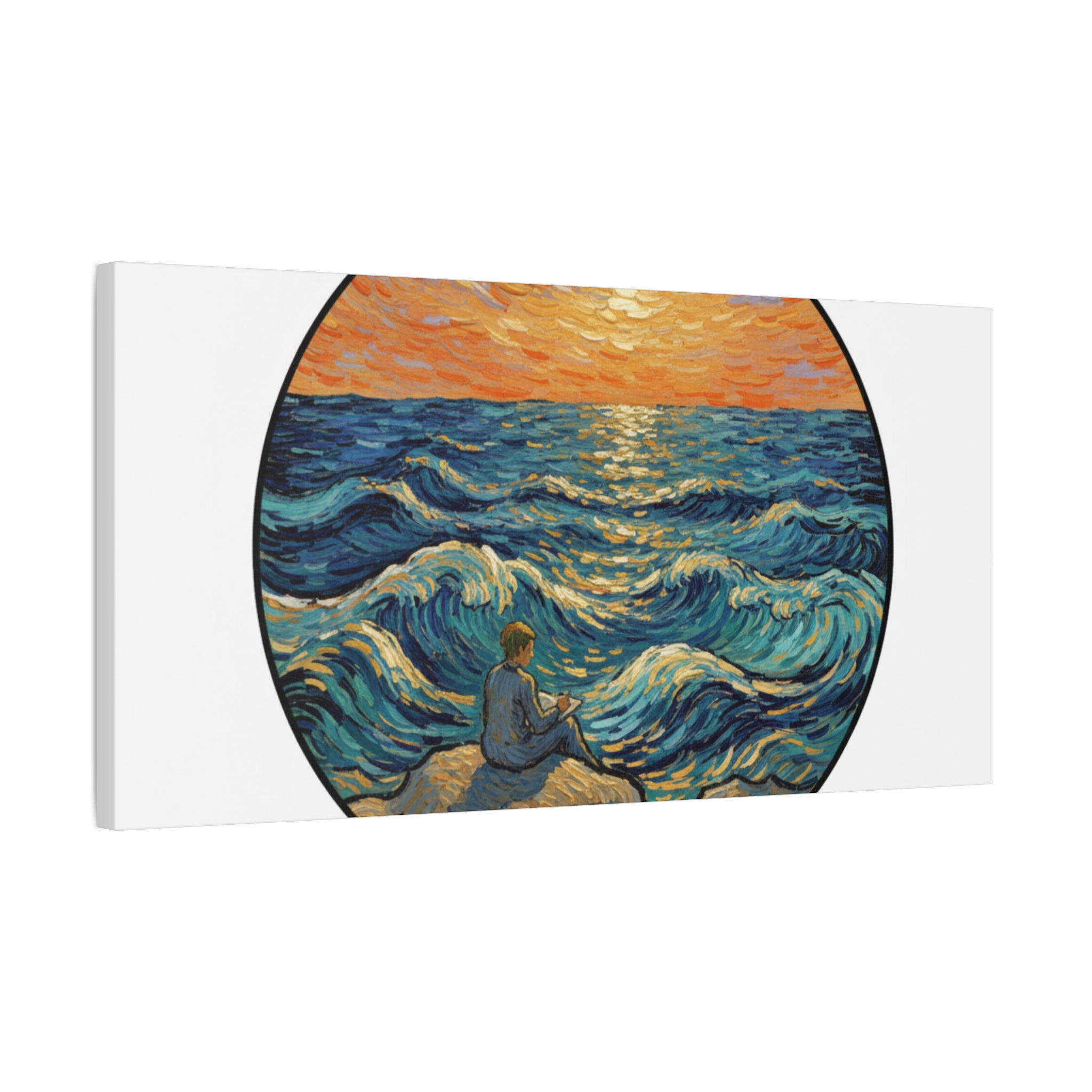 Presidential Sunset Figure Canvas — Ocean Edition