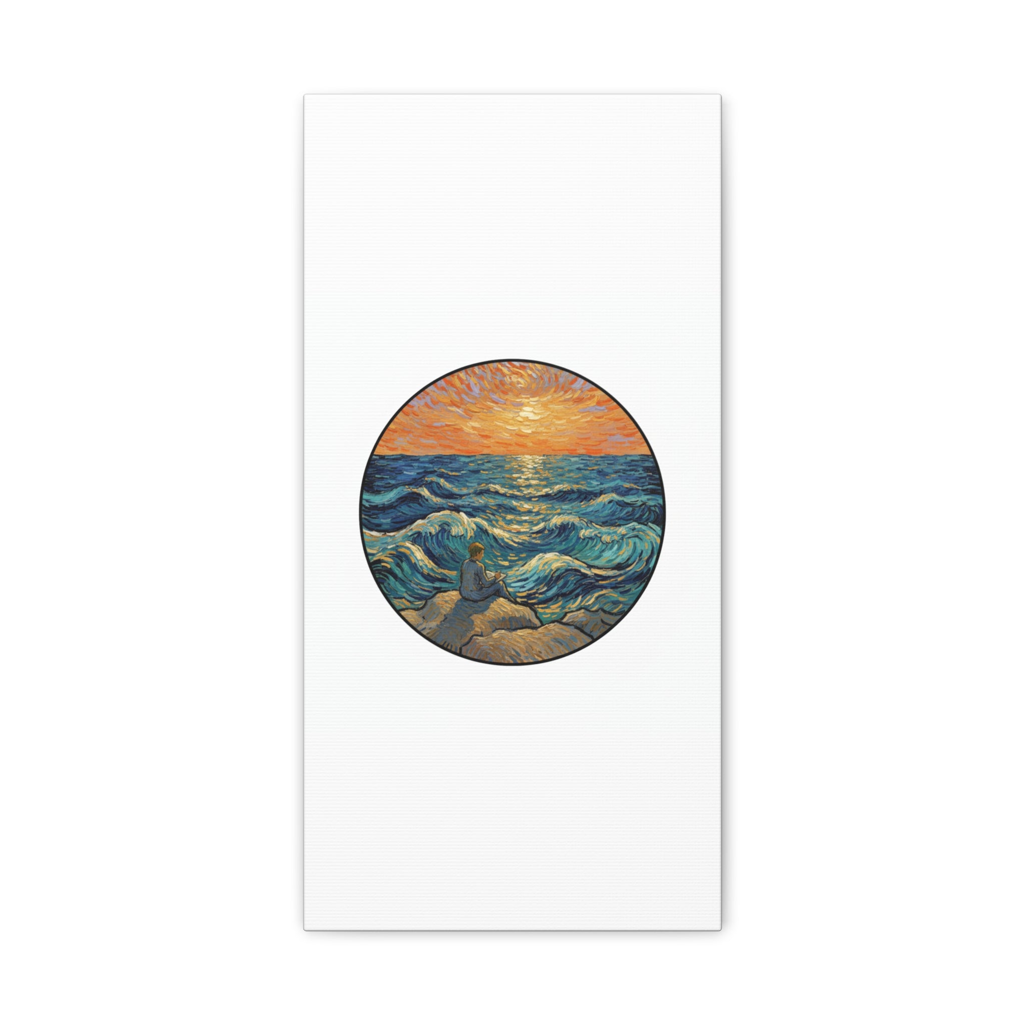 Presidential Sunset Figure Canvas — Ocean Edition