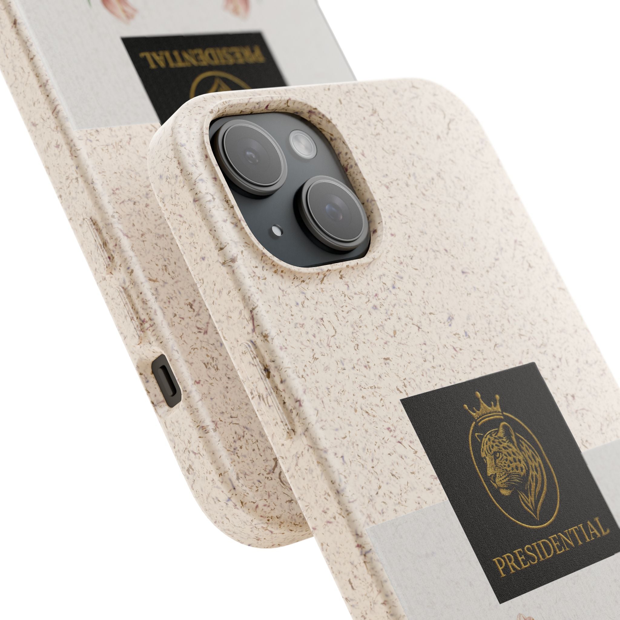 Biodegradable Phone Case — Presidential Lion Crest with Floral Wreath