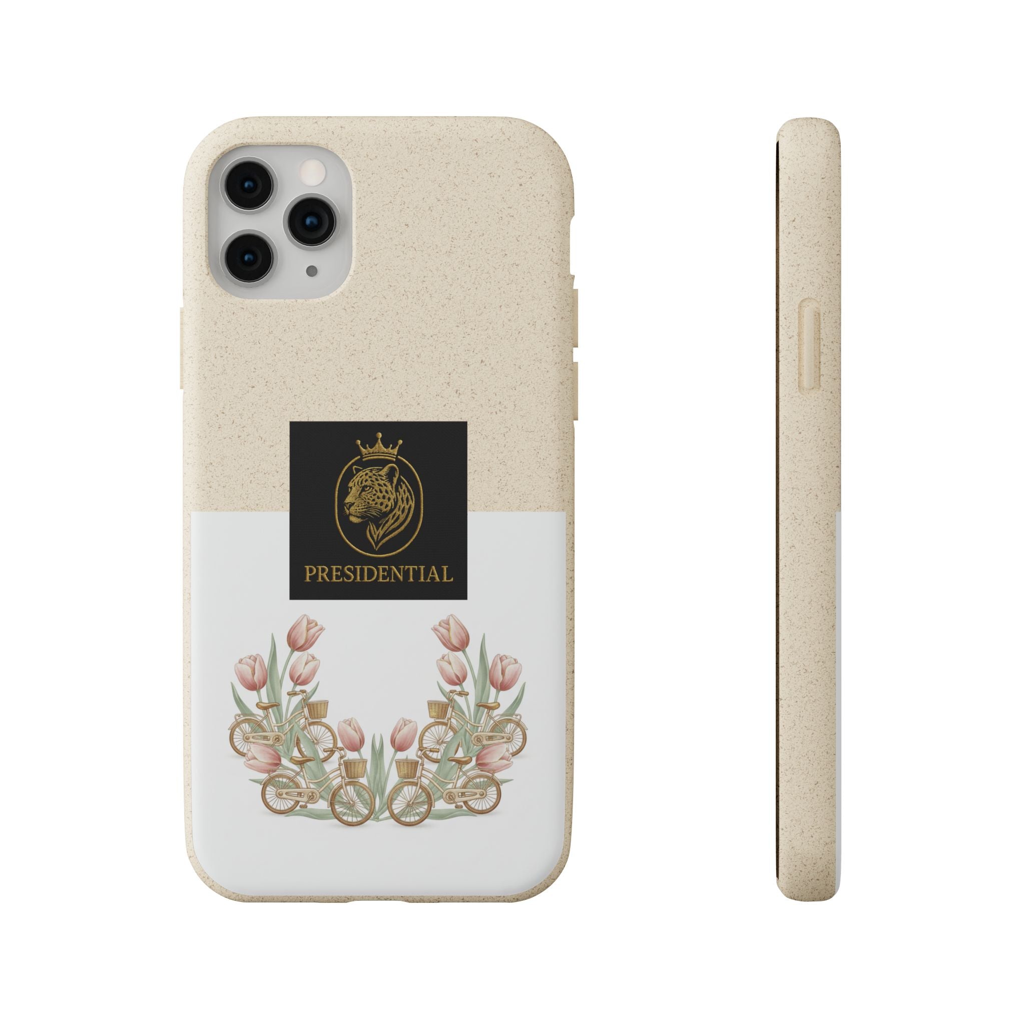 Biodegradable Phone Case — Presidential Lion Crest with Floral Wreath