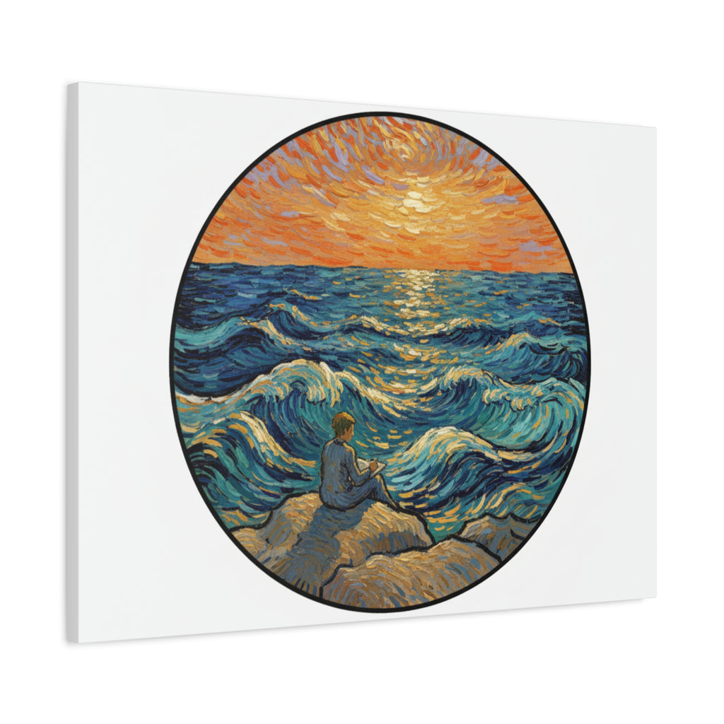 Presidential Sunset Figure Canvas — Ocean Edition