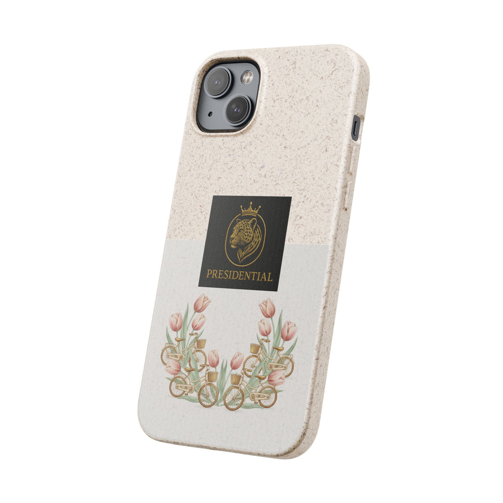 Biodegradable Phone Case — Presidential Lion Crest with Floral Wreath